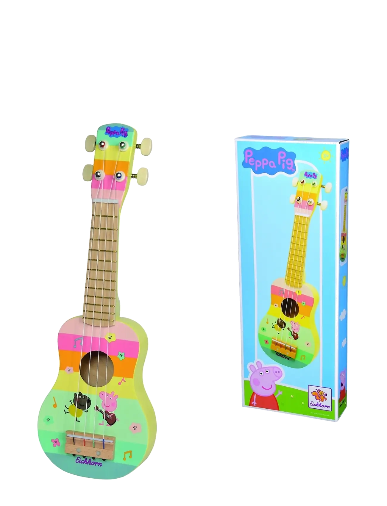 Gurli Gris - Peppa Pig Wooden Ukulele 43cm - musikinstrumenter - multicoloured - 2