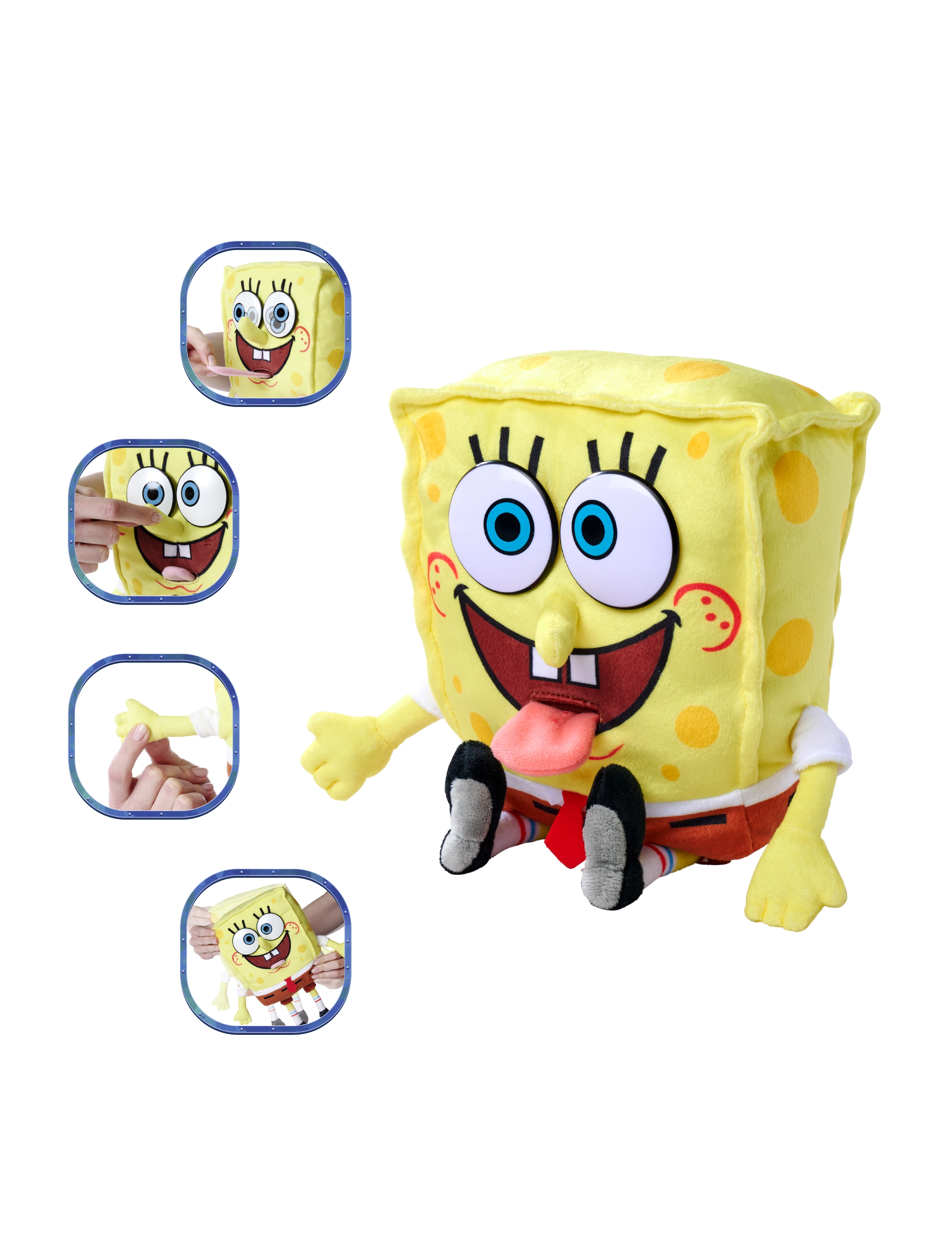 Simba Toys Spongebob Squarepants, Spongebobfeature Plush (30 Cm), Børn, Stuffed Legetøj, Gul, Str: 30 CM