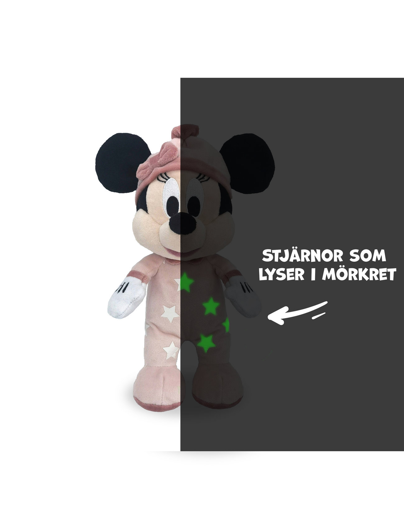 Simba Toys - Disney Sleep well Minnie GID Plush - laveste priser - pink - 1