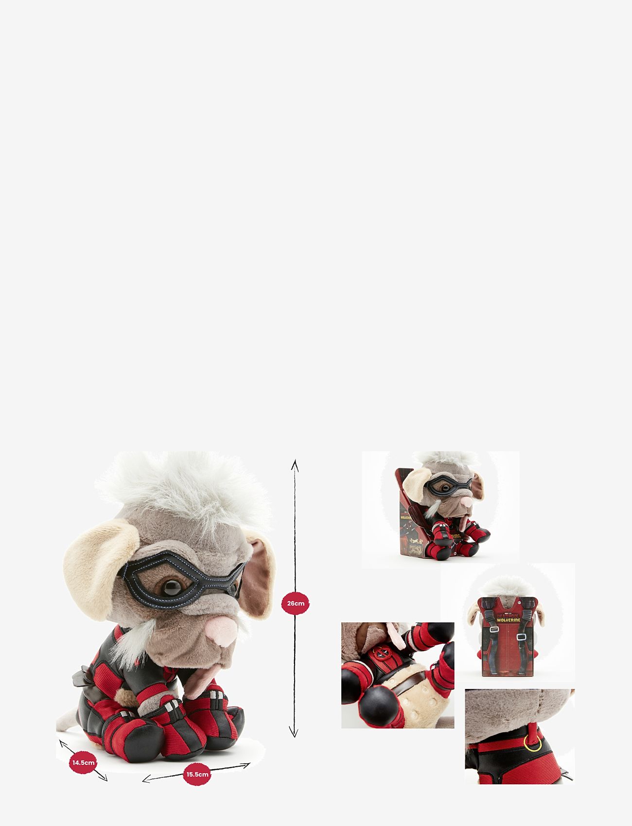 Simba Toys - Disney Marvel Dogpool Gosedjur (25 cm) - tøjdyr - multi coloured - 4