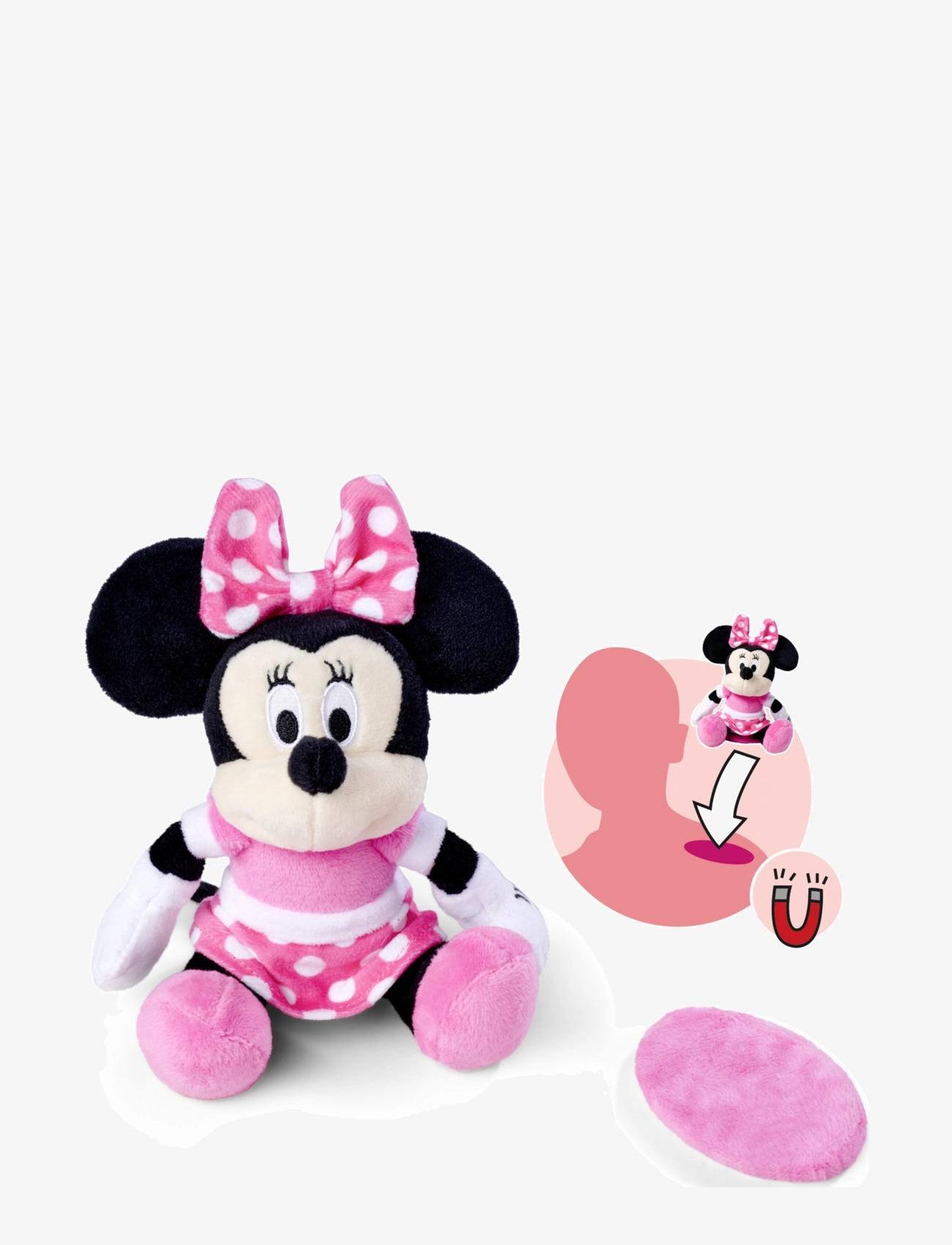 Simba Toys - Disney Mimmi Pigg, Magnetisk Axelkompis (12 cm) - laveste priser - pink - 5