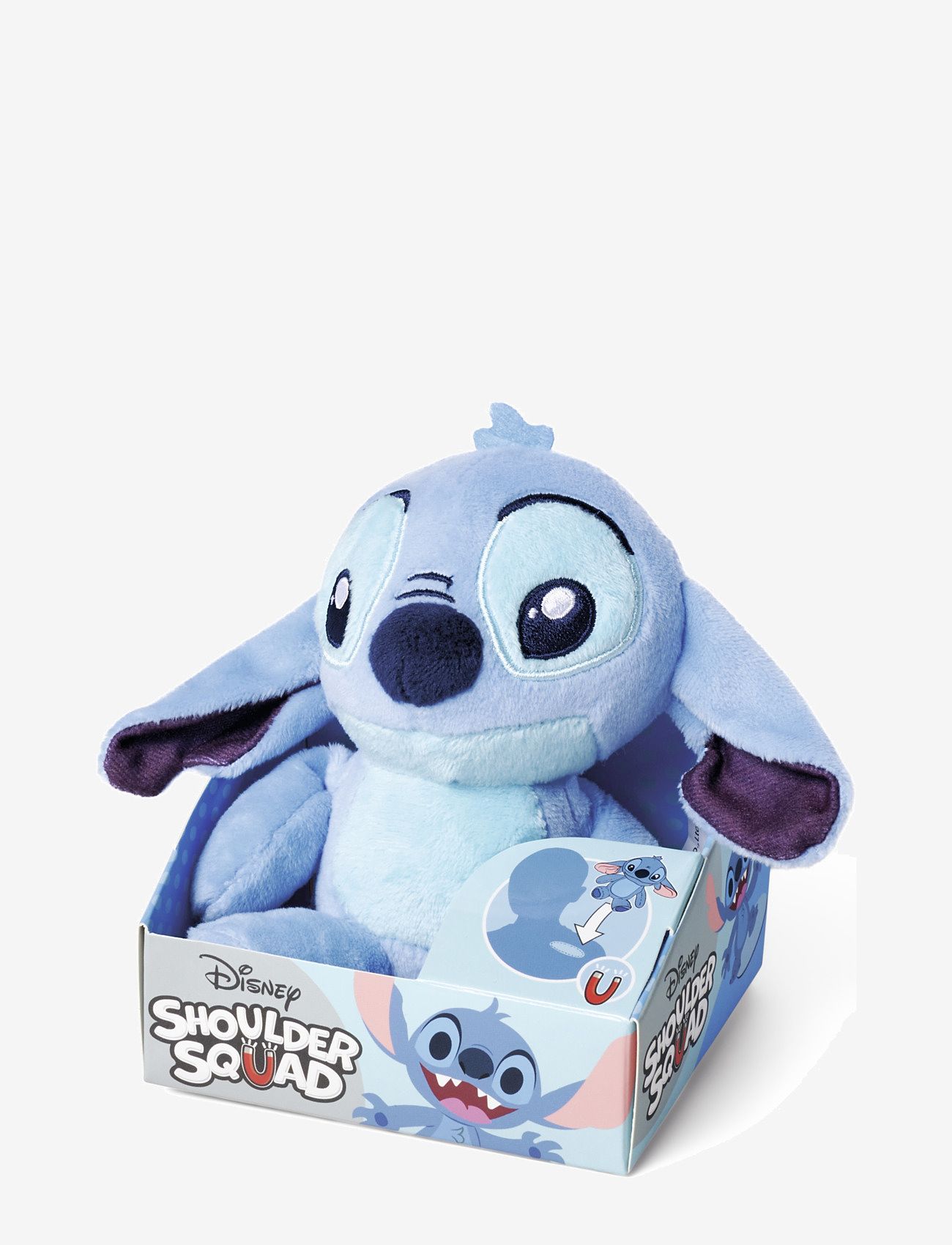 Lilo & Stitch - Disney Stitch Pigg, Magnetisk Axelkompis (12 cm) - tuskudýr - blue - 3