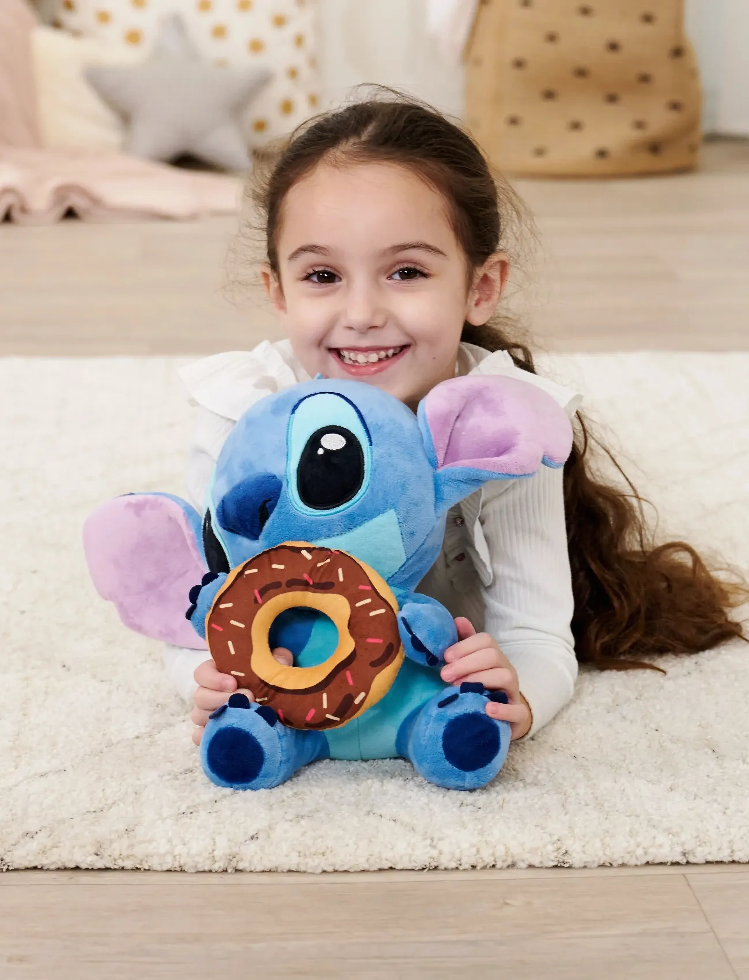 Lilo & Stitch Disney With Doughnut 25 Cm, cm, Soft Spielzeug, Blau - Stuffed Animals, Kinder