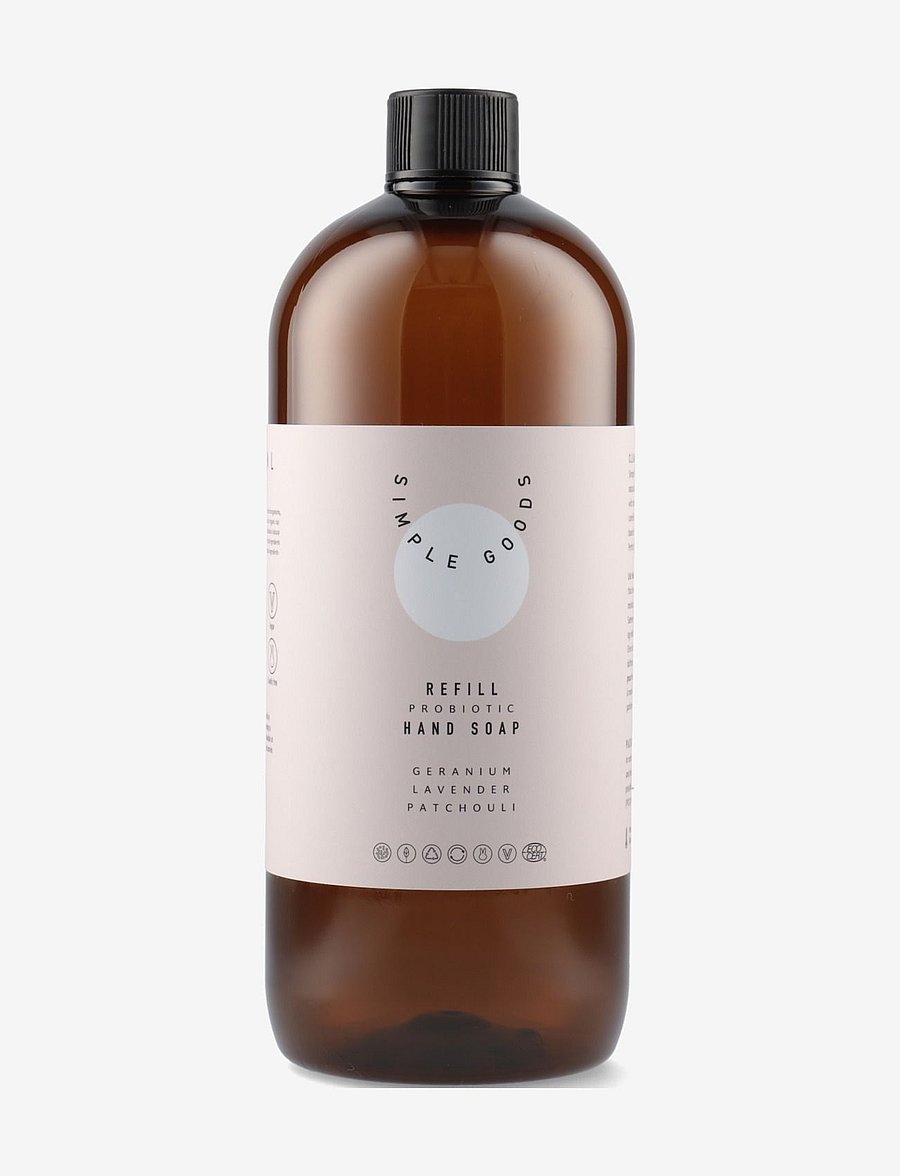 Simple Goods - Refill Hand Soap, Geranium, Lavender & Patchouli 1000 ml - brown - 0