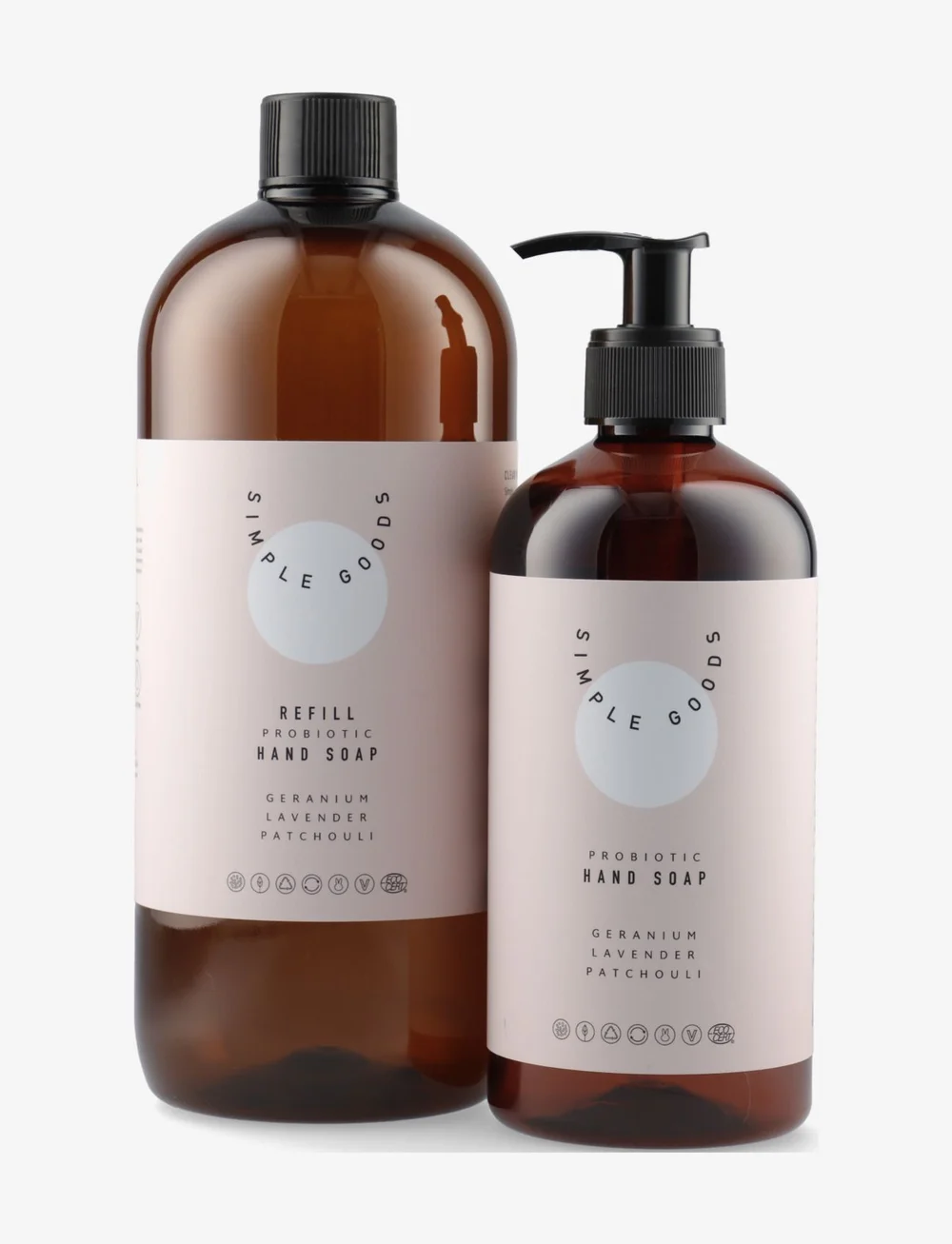 Simple Goods - Refill Dish Soap, Geranium, Lavender & Patchouli 1000 ml - nõudepesuvedelik ja -seebid - brown - 2