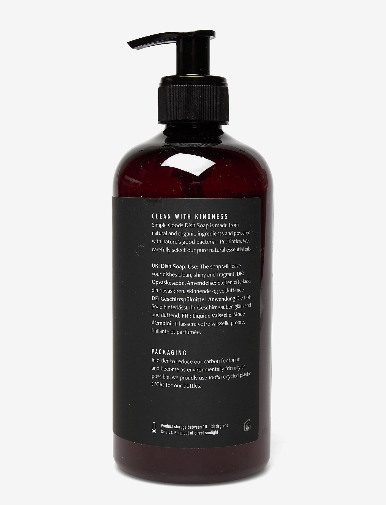 Simple Goods - Lemongrass/Black Currant  Dish Soap 450 ml - nõudepesuvedelik ja -seebid - clear - 2