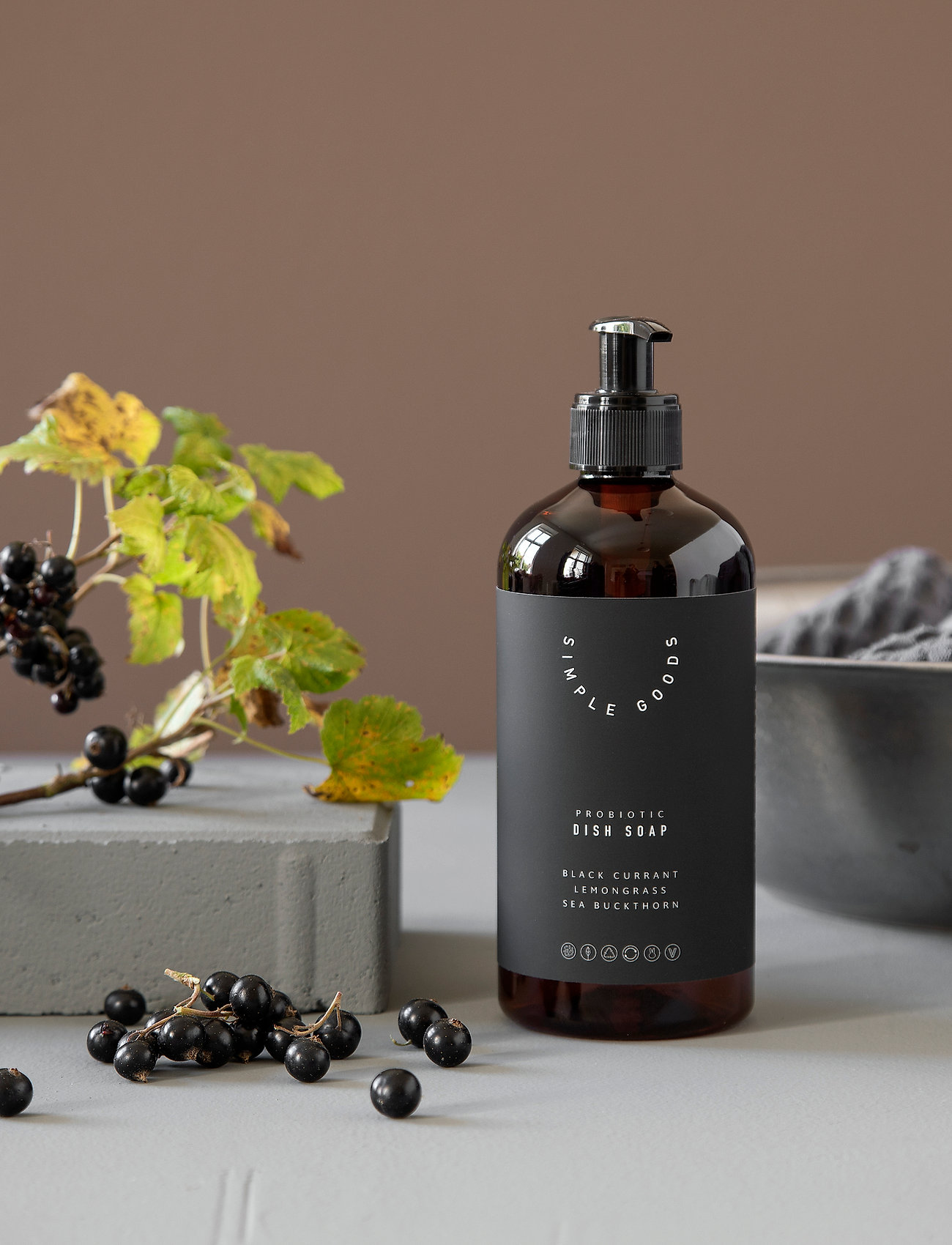 Simple Goods Lemongrass/Black Currant Dish Soap 450 Ml, ml, Dishes, Nackt - Soap, Homeware