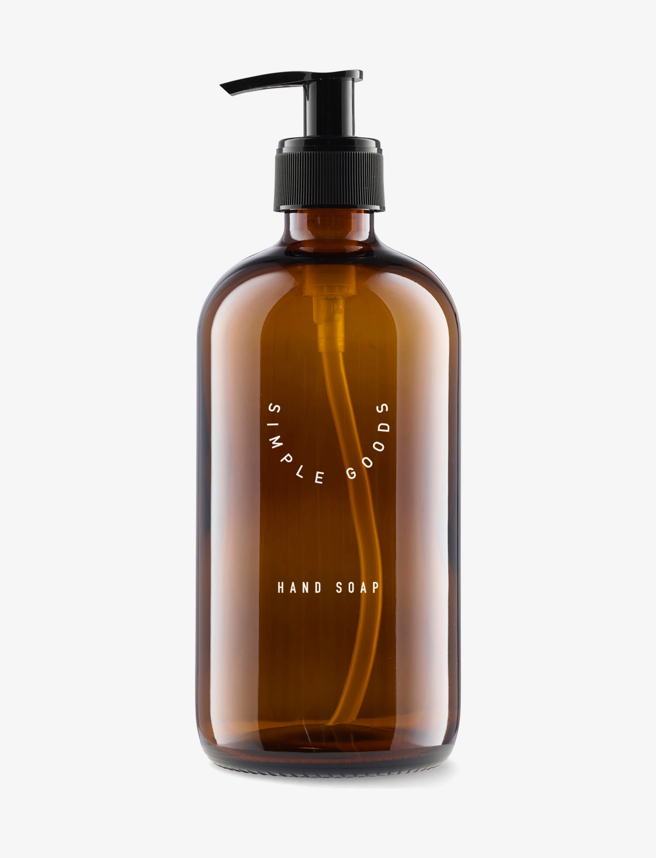 Empty Glass Bottle Hand Soap 500 ml - BROWN