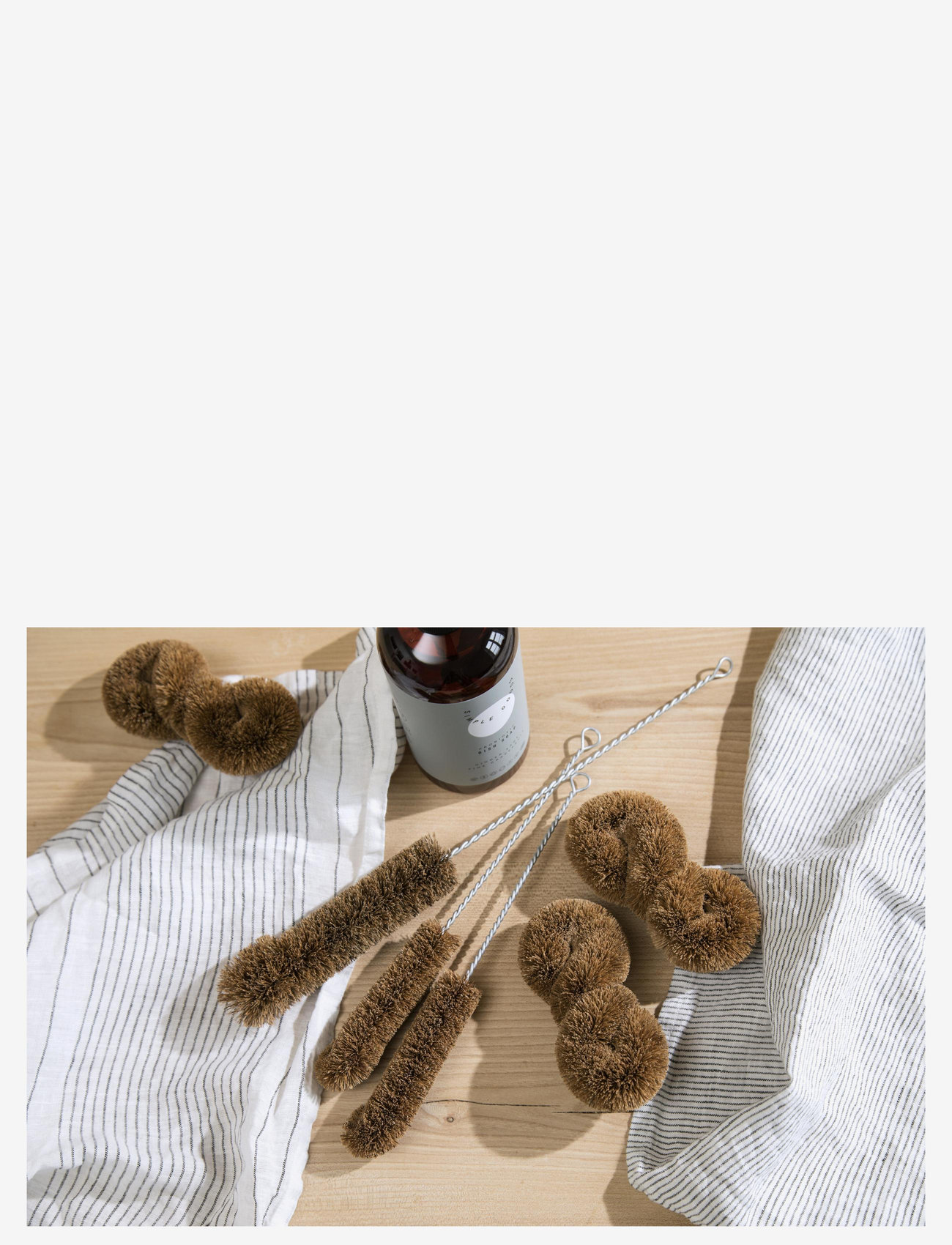 Simple Goods - Coco Bottle Brush Large - indų šluostės ir šepetėliai - brown - 1