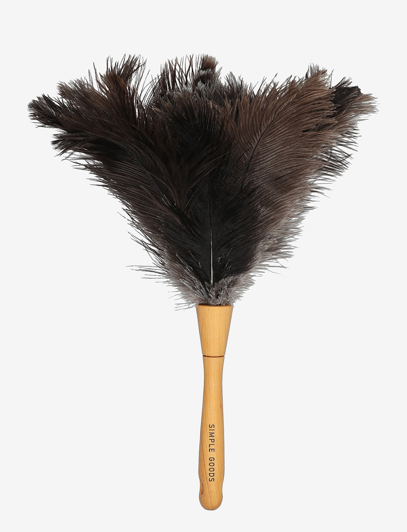 Simple Goods - Duster Ostrich Feathers - laagste prijzen - grey / wood - 0