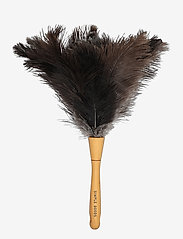 Duster Ostrich Feathers - GREY / WOOD