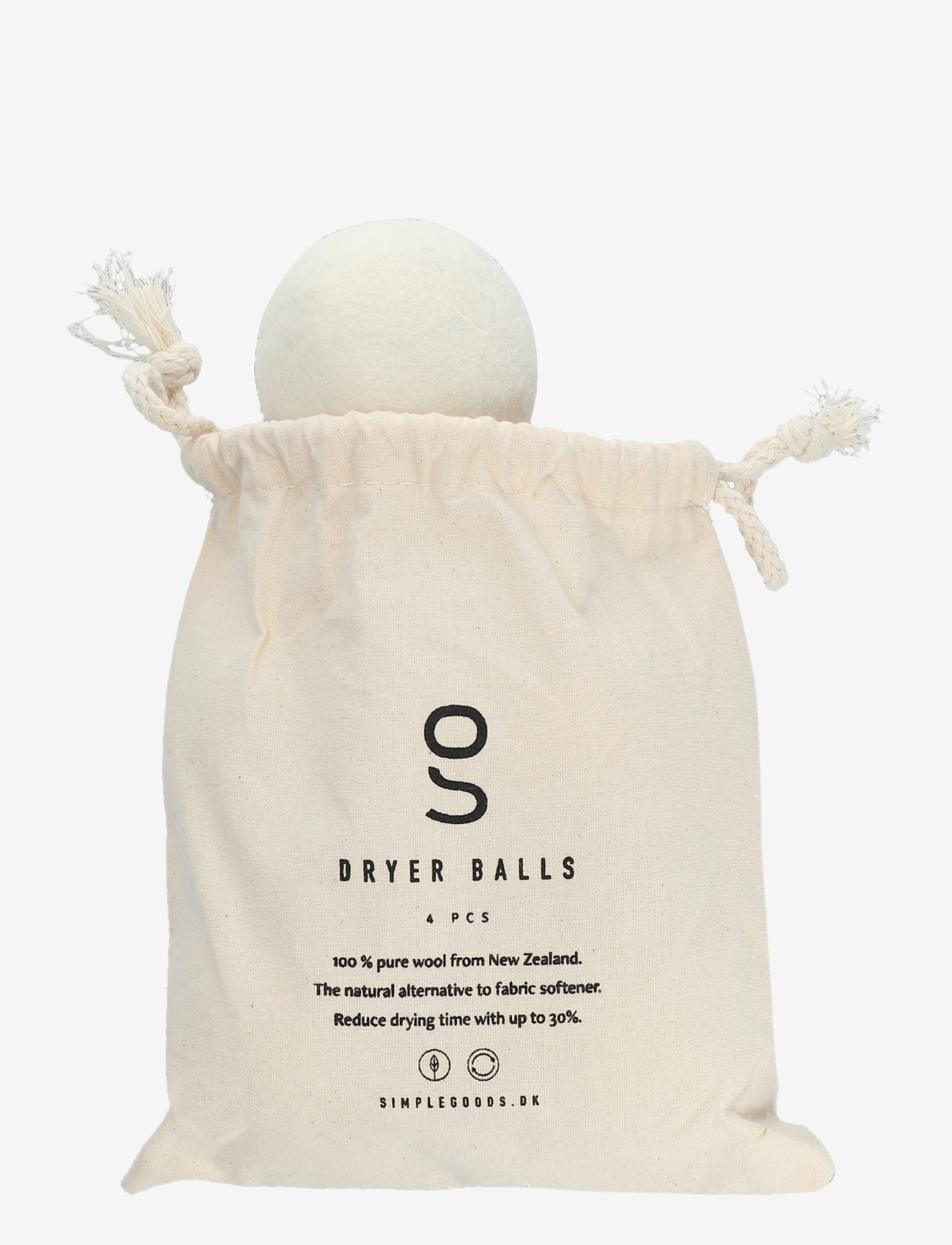 Simple Goods - Dryer Balls 4 pack - lägsta priserna - beige - 0