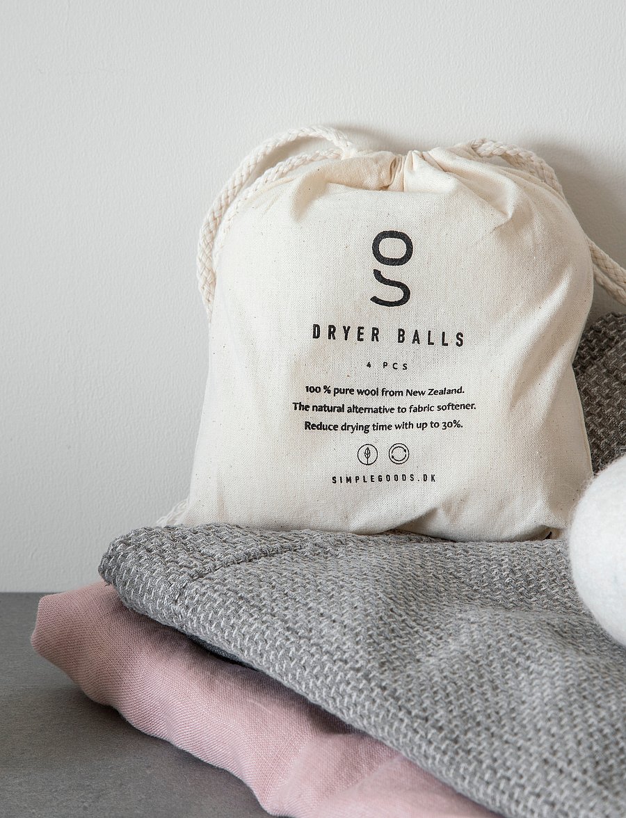Simple Goods - Wool Dryer Balls 4 pcs. - tøjpleje - beige - 0