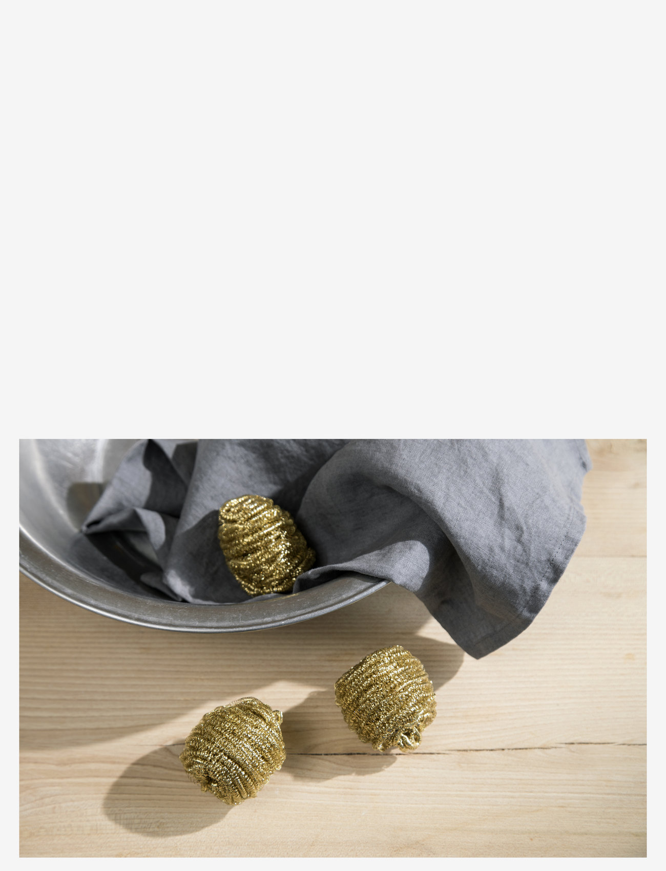 Simple Goods - Brass Scrub, pack of 3 - nõudepesulapid ja -harjad - gold - 2