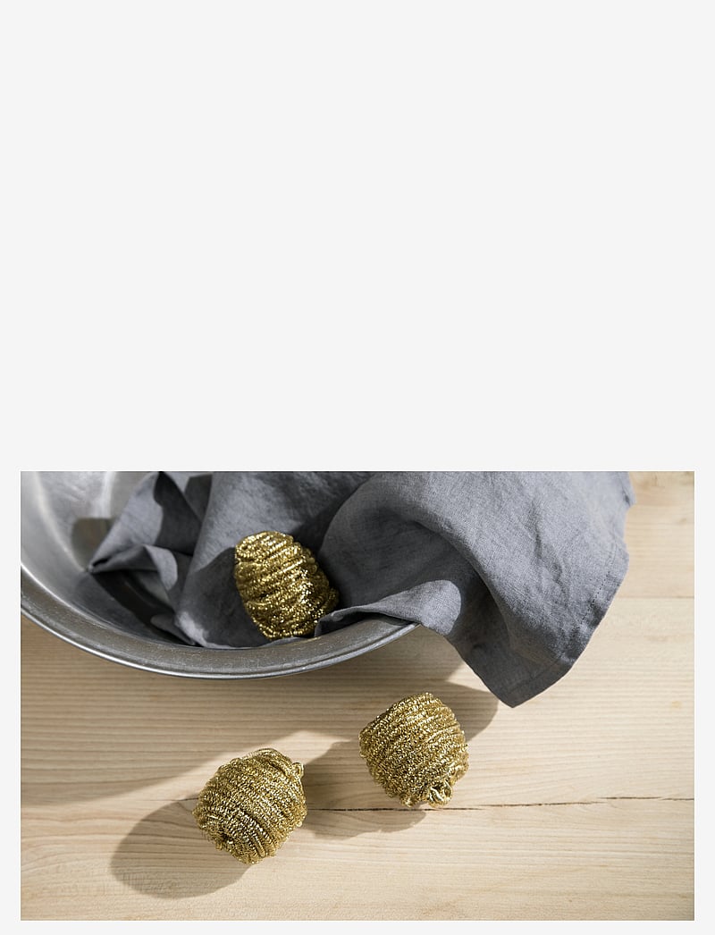 Simple Goods - Brass Scrub, pack of 3 - tücher & spülbürste - gold - 2