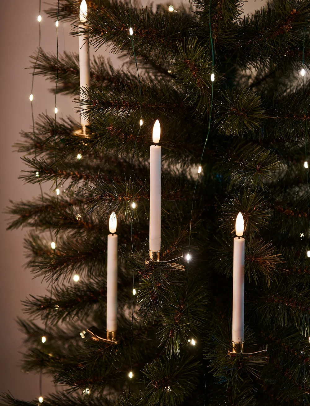 Sirius Home - Sille Christmas Tree Candle 10 pcs set - adventsstager - white - 1