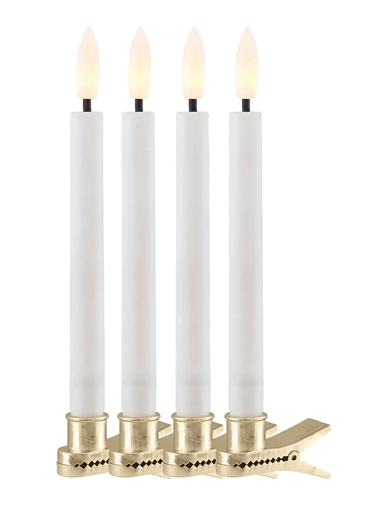 Sirius Home - Sille Wax Tree Candle 4 pcs set - Świąteczne bombki - white - 0