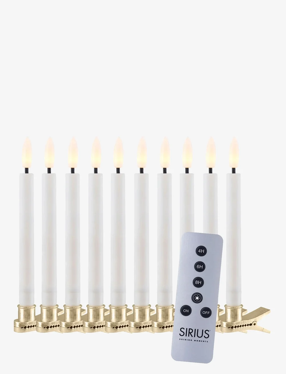 Sirius Home - Sille White Voks Tree Lys 10 Pak - nach preis einkaufen - white,gold - 0