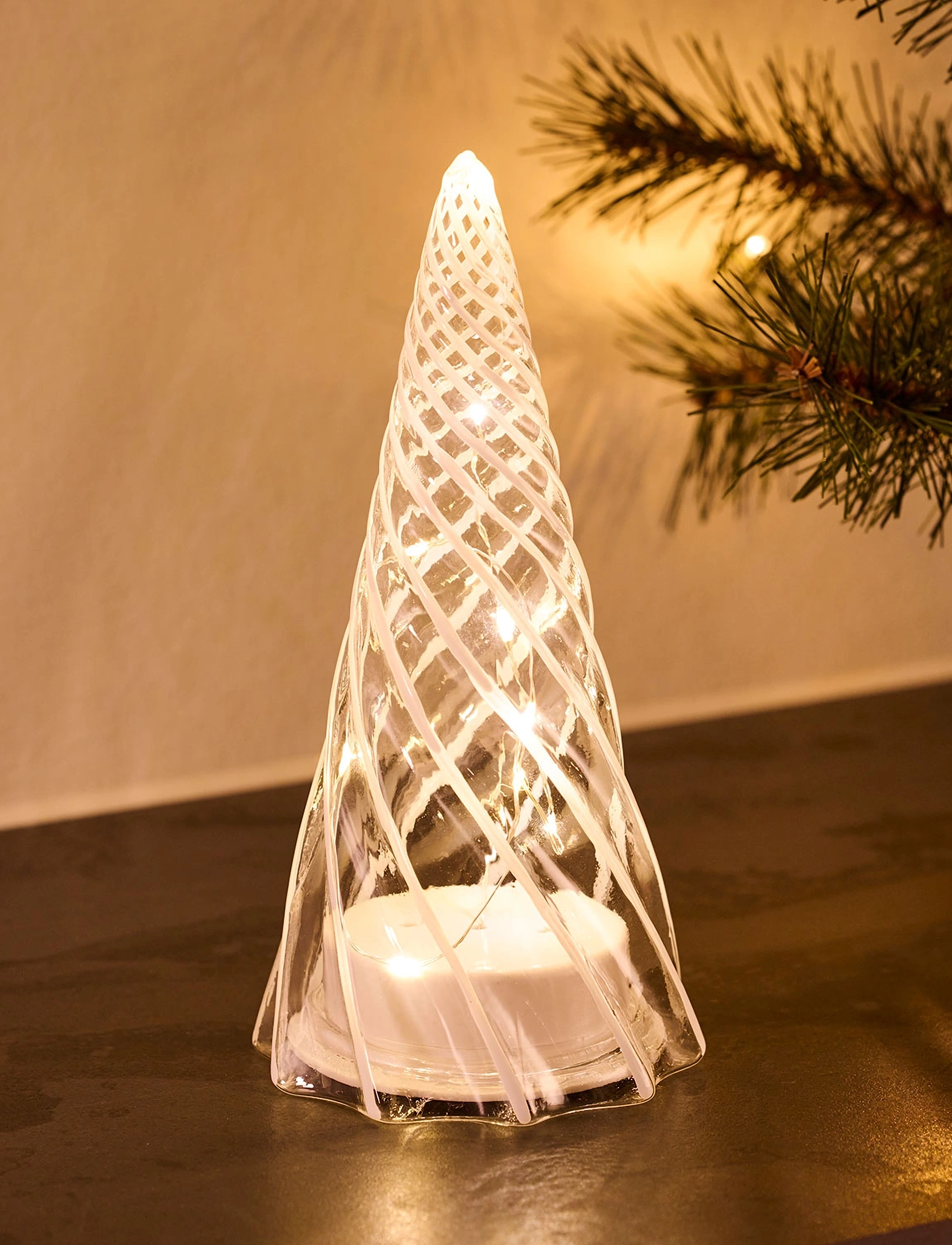 Sirius Home Vilma Tree, H:19 cm, White, Lysestager & Lanterner > Fyrfadsstager, Unisex
