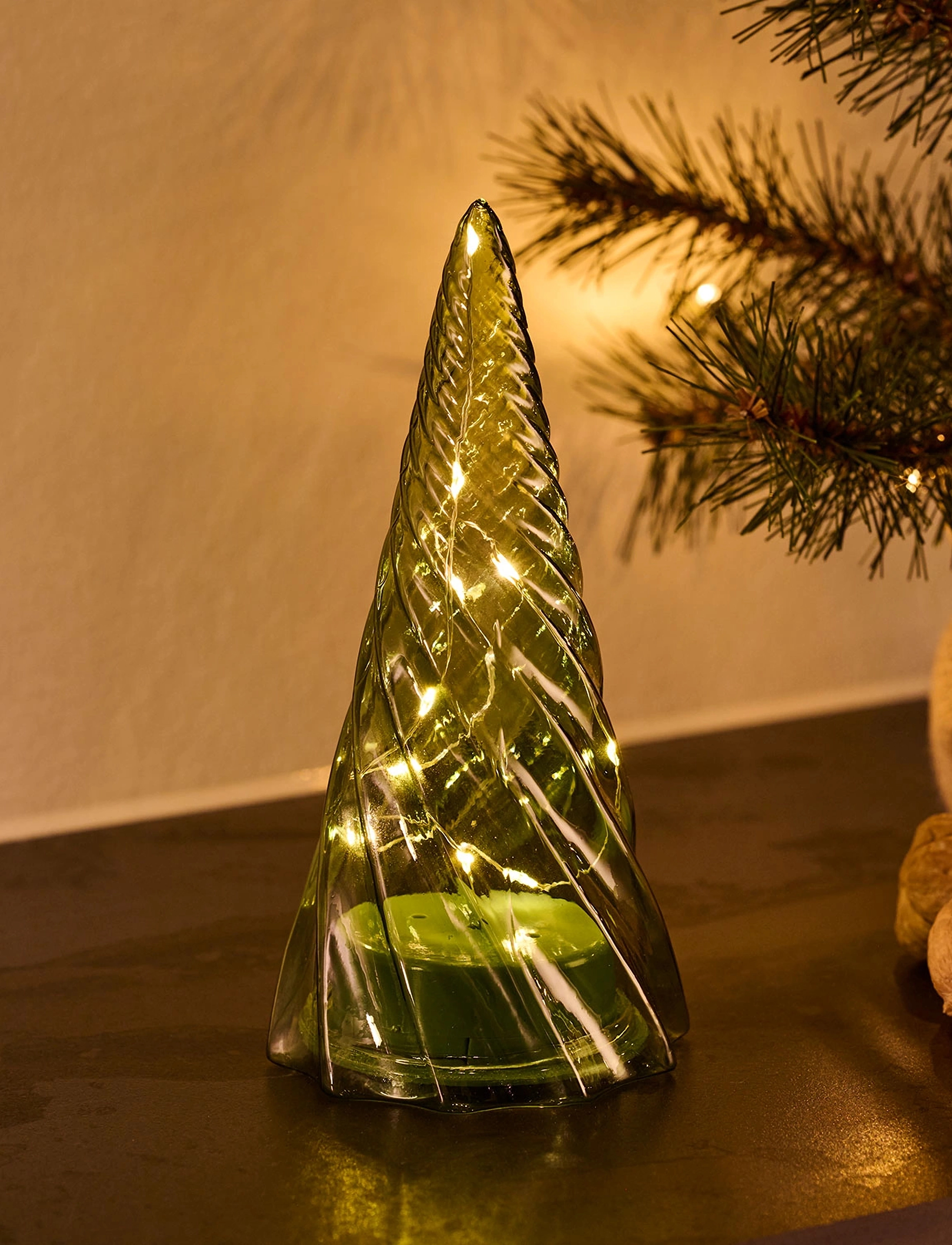 Sirius Home Vilma Tree, H:19 cm, Green, Lysestager & Lanterner > Fyrfadsstager, Unisex