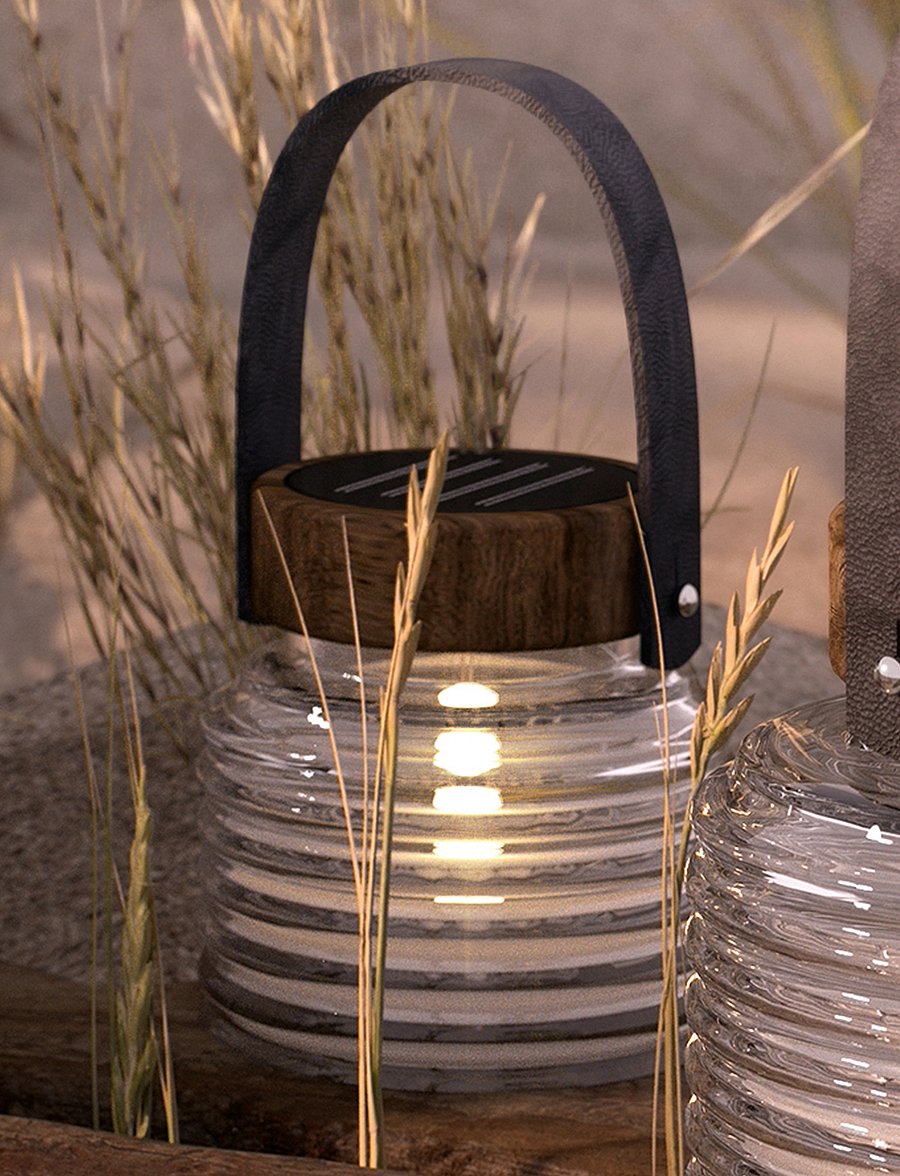 Sirius Home - Aston Solar Torch - laternad - brown - 0