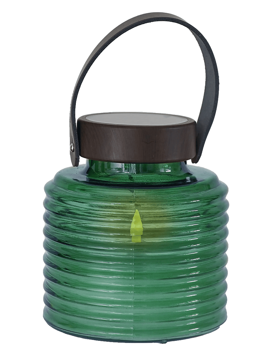 Sirius Home - Aston Solar Krukke, Ø14xH16cm, Grøn - laternad - green - 1
