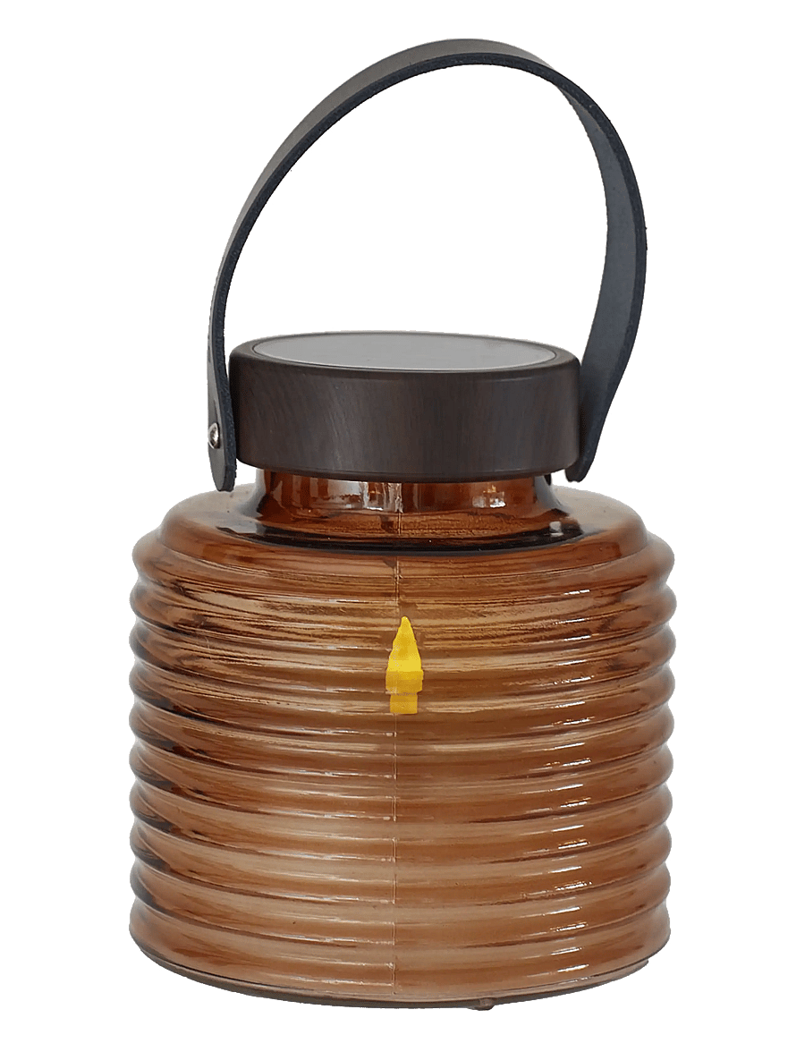 Sirius Home - Aston Solar Krukke, Ø12xH12cm, Rav - laternen - amber - 1