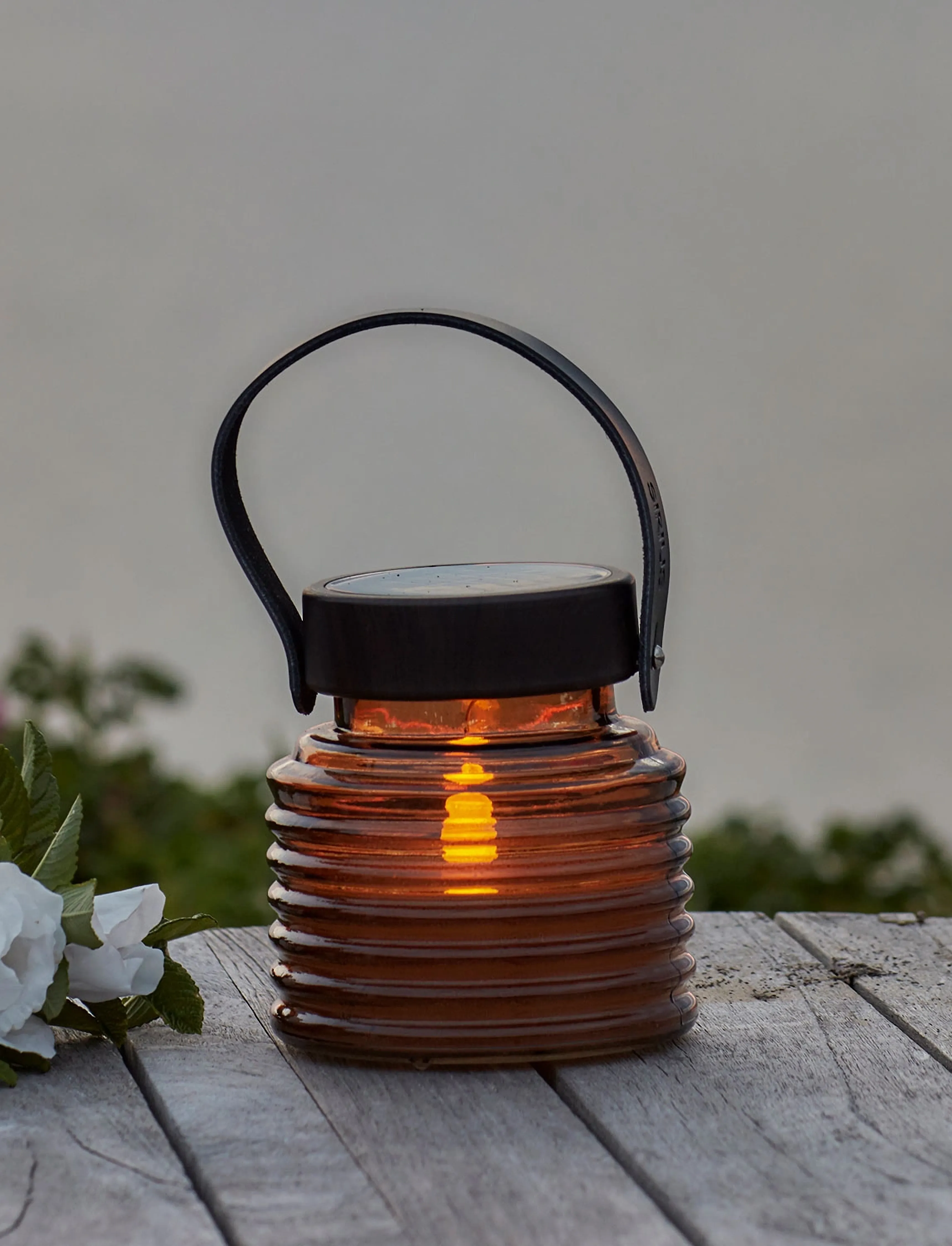 Sirius Home Aston Solar Krukke, Ø12Xh12Cm, Rav, One Size, Outdoor Lighting, Braun - Lanterns, Homeware