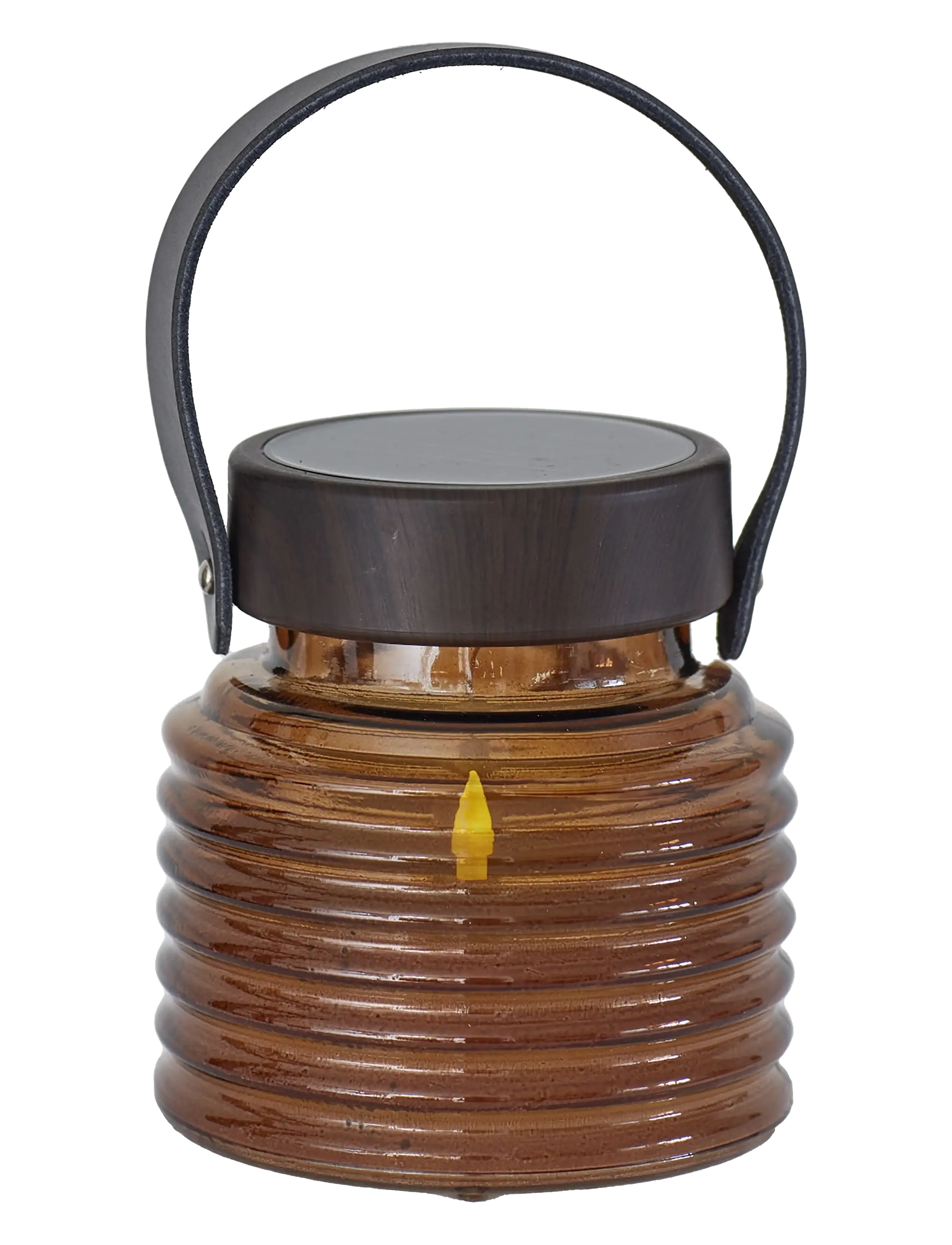 Sirius Home Aston Solar Krukke, Ø14xH16cm, Rav - Buitenverlichting - AMBER / brown