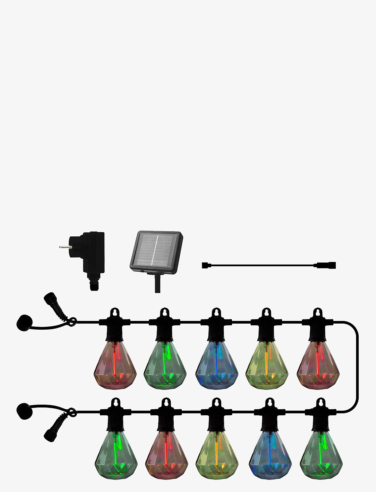 Sirius Home - Marcus Combi Solar/transformer Startsæt, 10L, Multi - havelamper - multi-coloured - 1