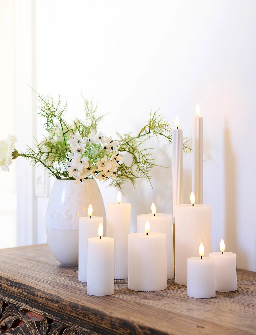 Sirius Home - Smilla 3 stk Set Rechargable - laternen - white - 2