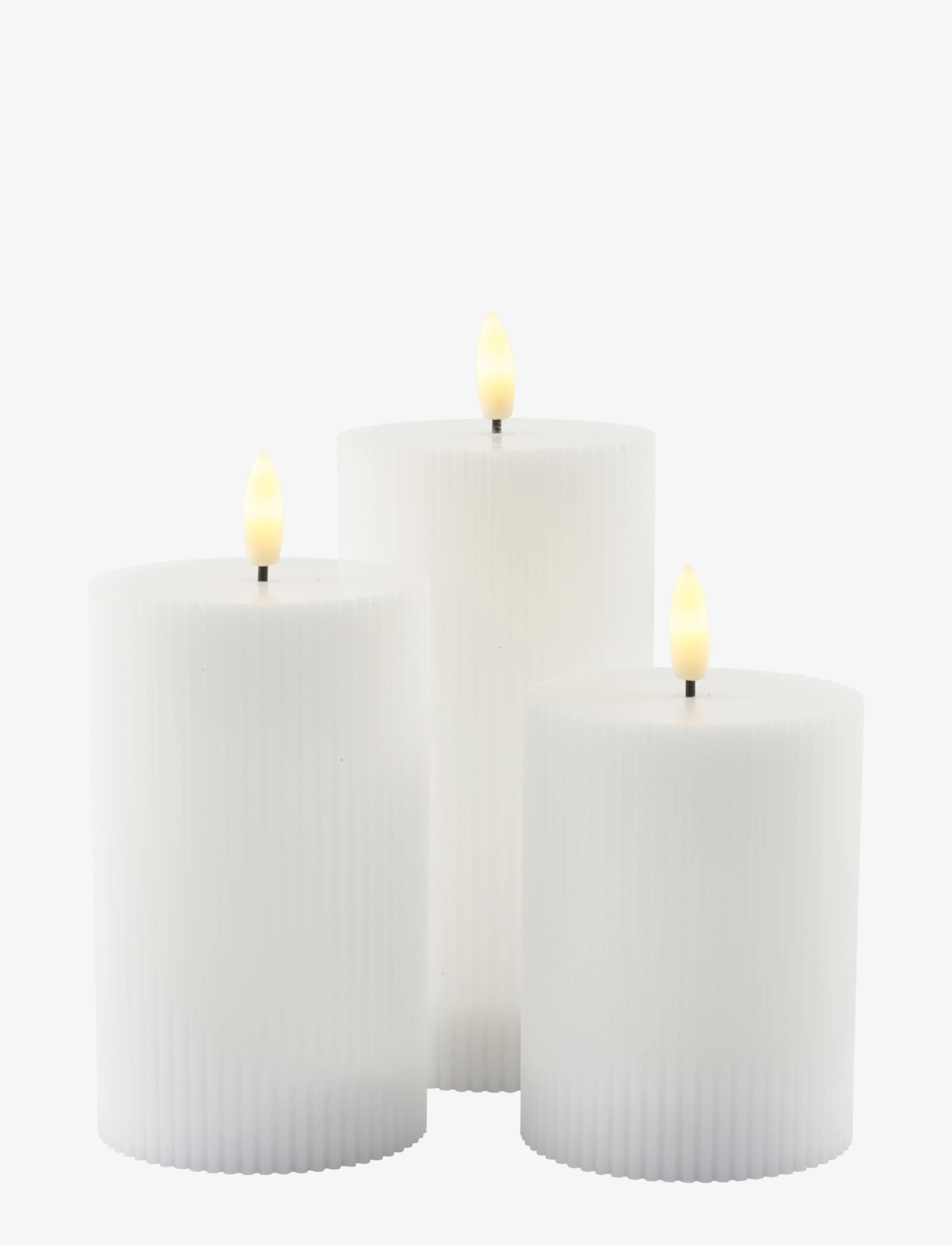 Sirius Home Smilla 3 Stk Sæt Genopladelig, LED-lys, Hvid, Str: ONE SIZE