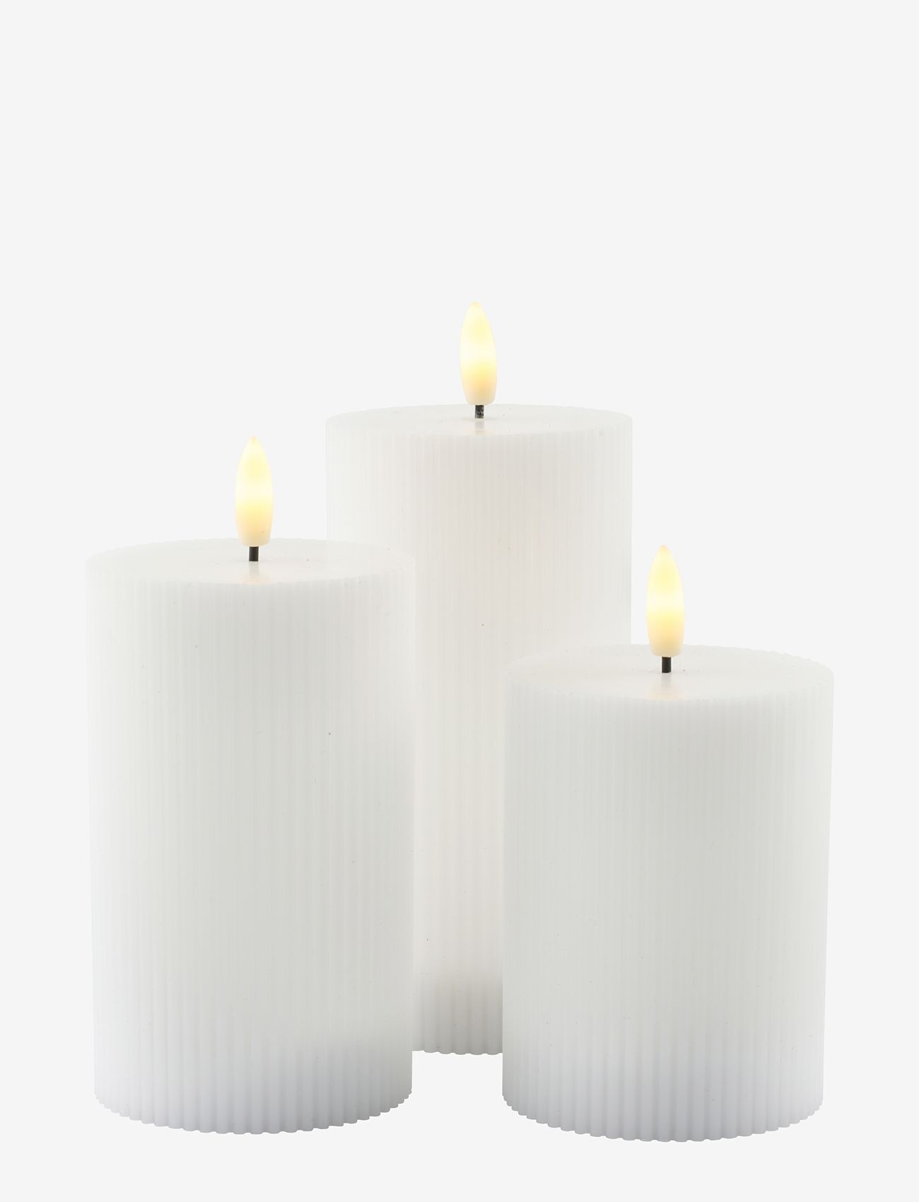 Sirius Home - Smilla 3 stk Set Rechargable - led žvakės - white - 0