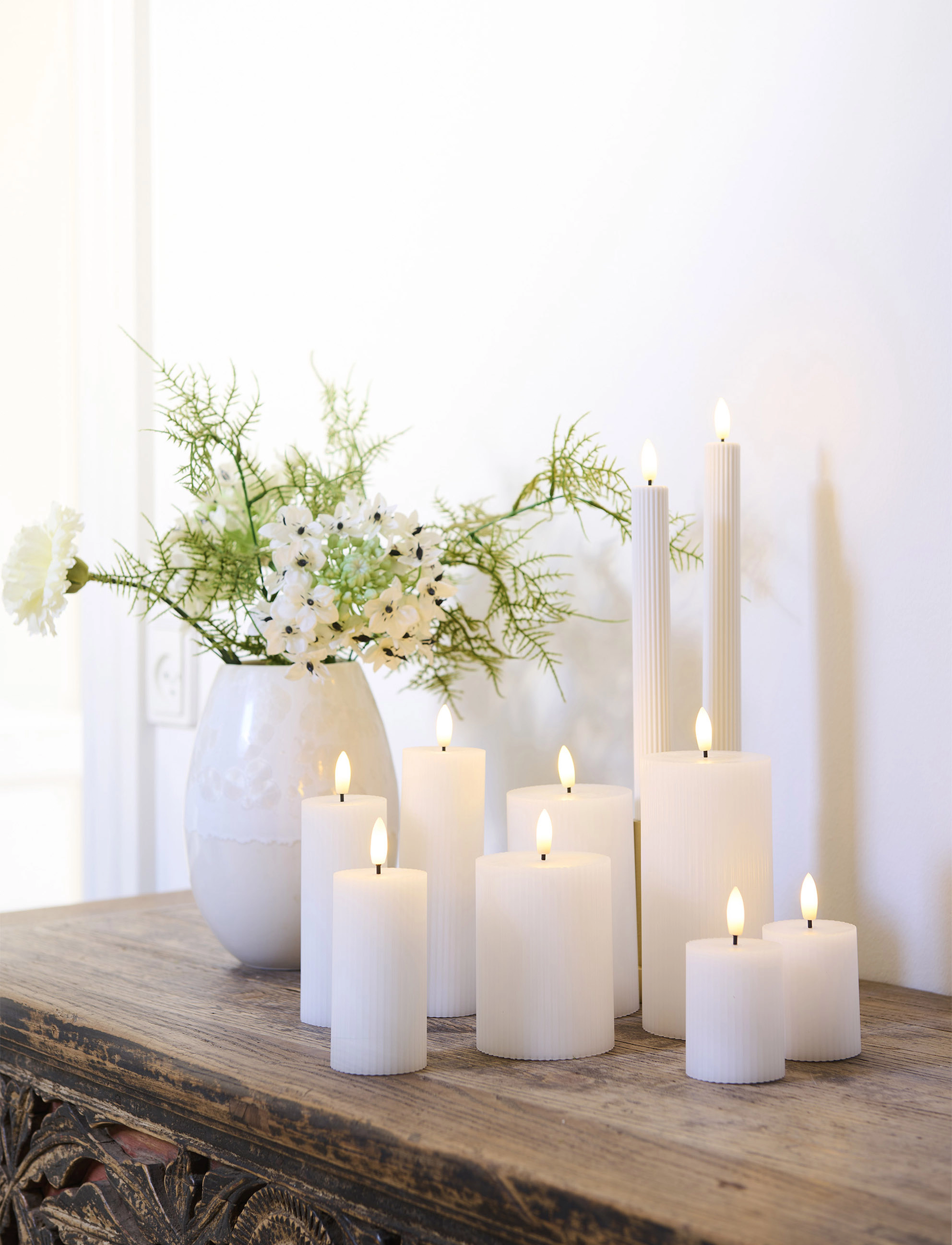 Sirius Home - Smilla 3 stk Set Rechargable - laternen - white - 2