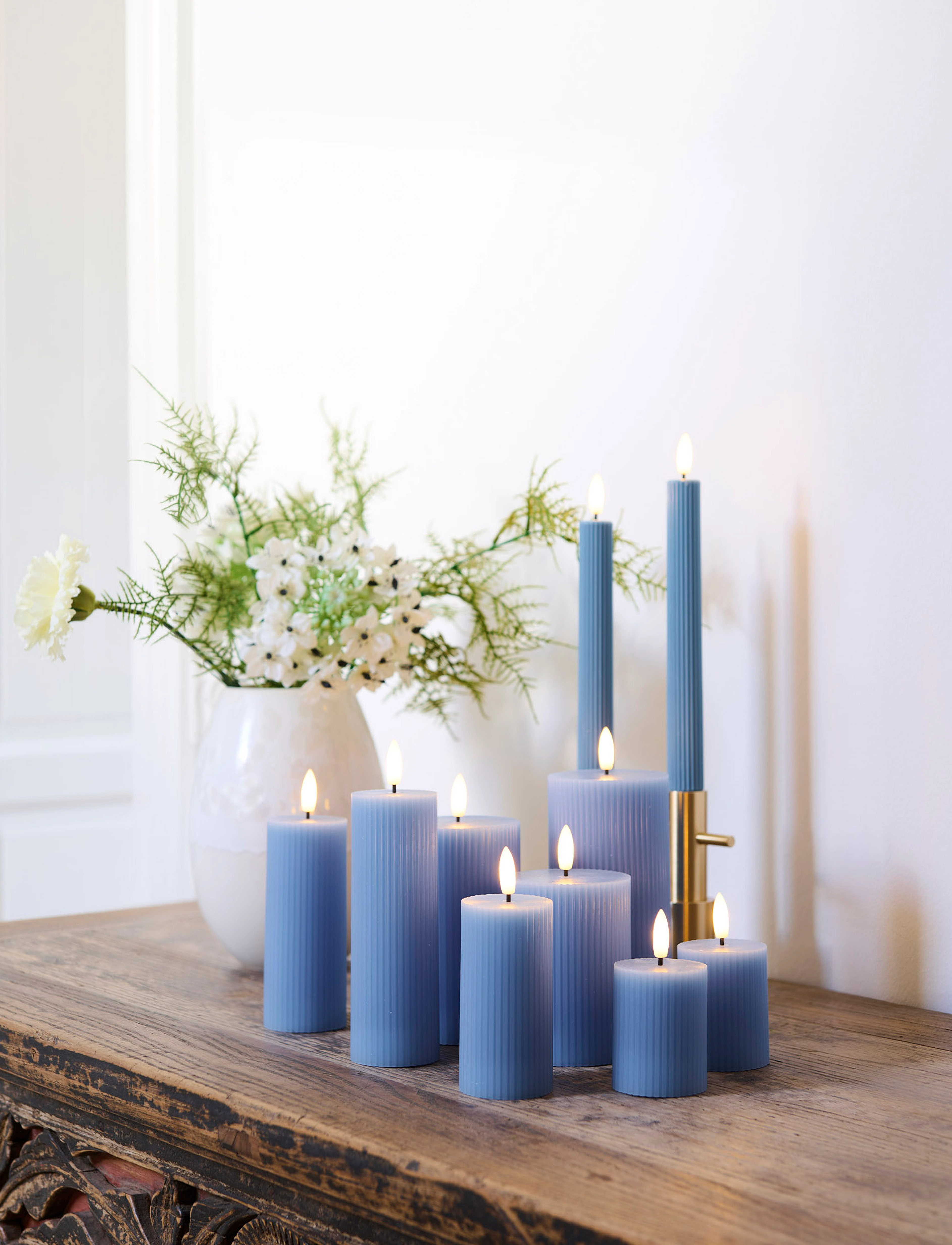 Sirius Home Smilla Genopladelig, One Size, Candles, Blau - Led Homeware