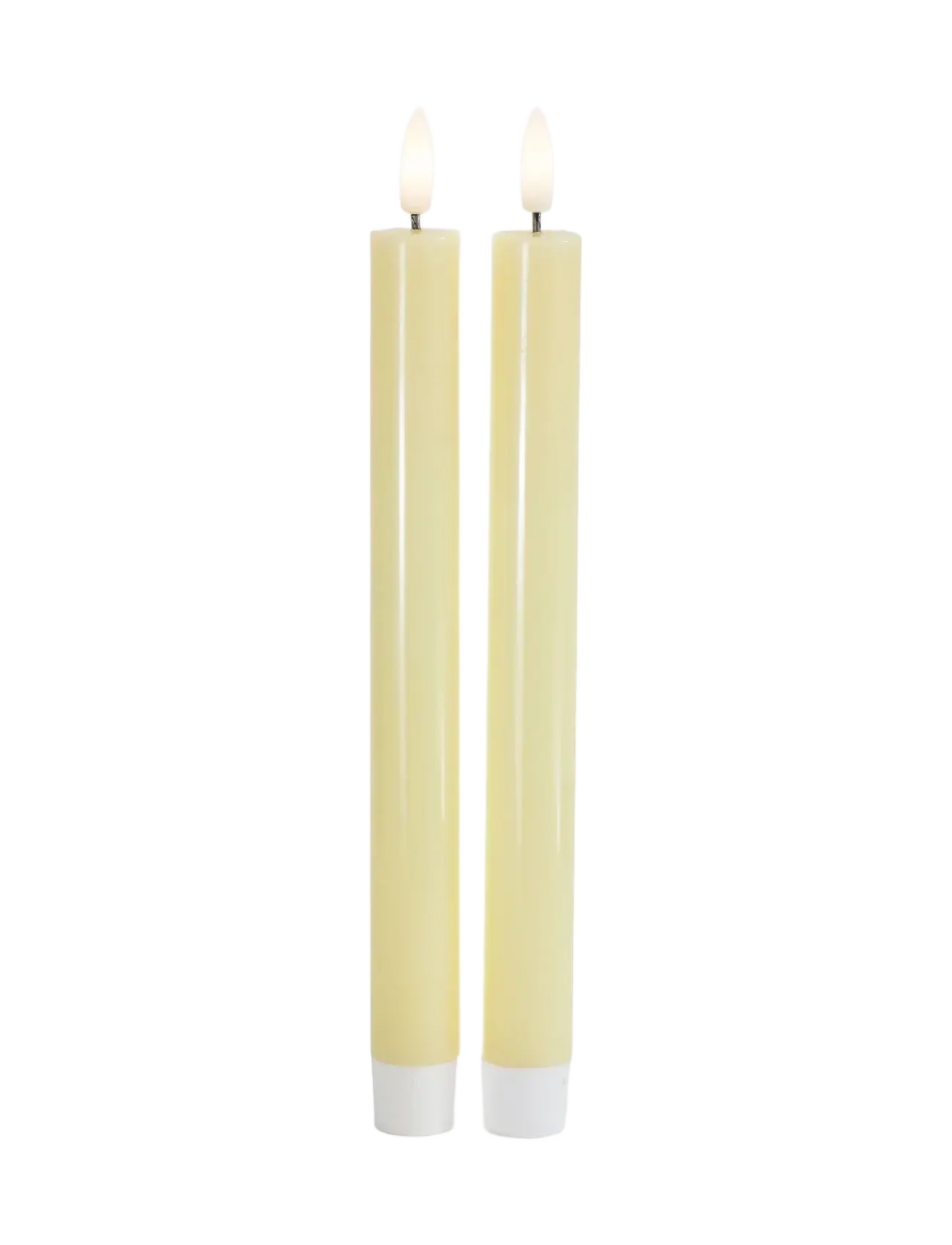 Sirius Home Sille Krone 2 Stk. Sæt, Ø2X25Cm, Pale Yellow, One Size, Candles, Gelb - Led Homeware