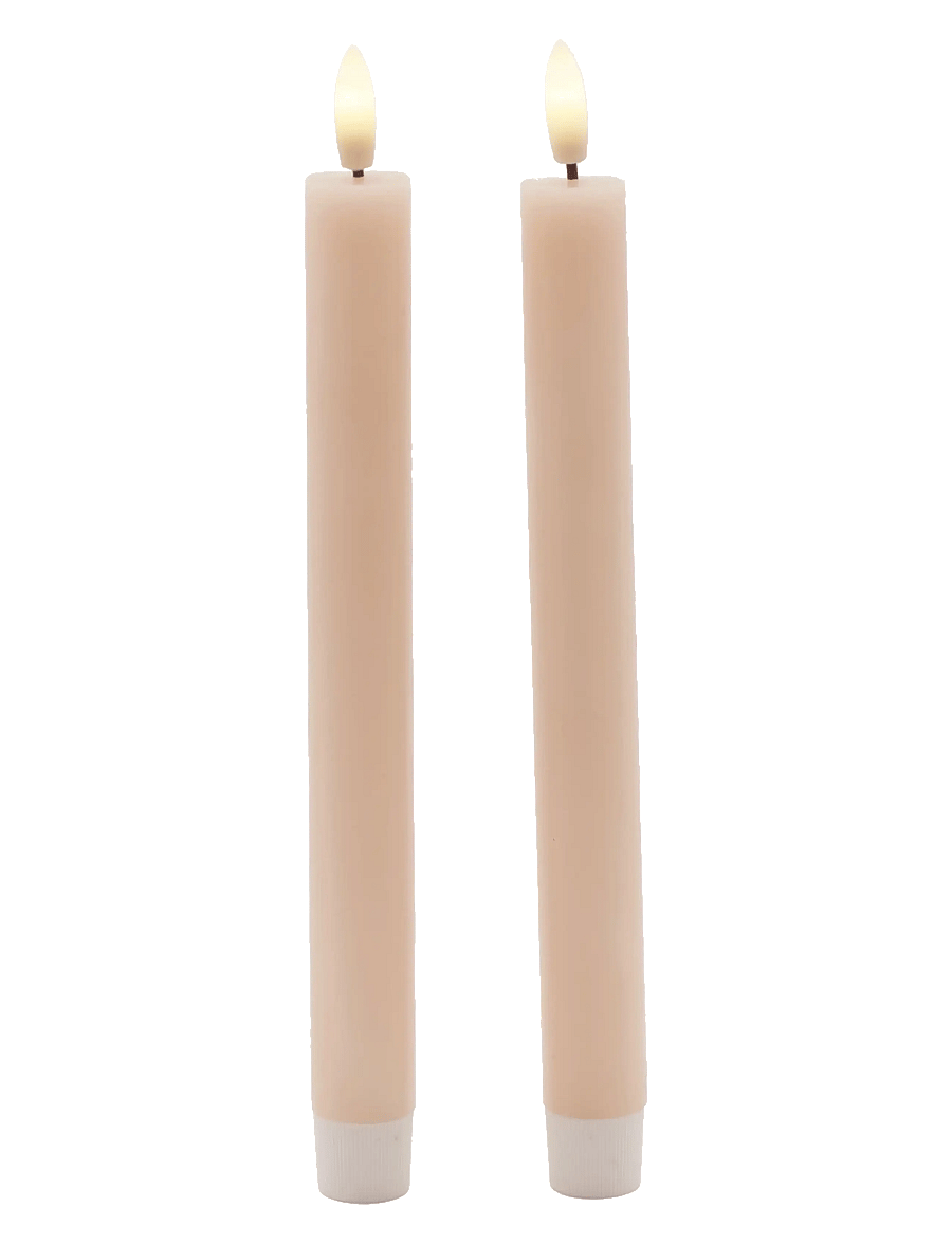 Sirius Home - Sille Krone 2 Stk. sæt, Ø2x25cm, Dusty Peach - led küünlad - dusty peach - 1