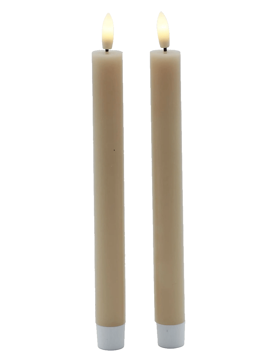 Sirius Home - Sille Krone 2 Stk. sæt, Ø2x25cm, Light Caramel - led kerzen - light caramel - 1