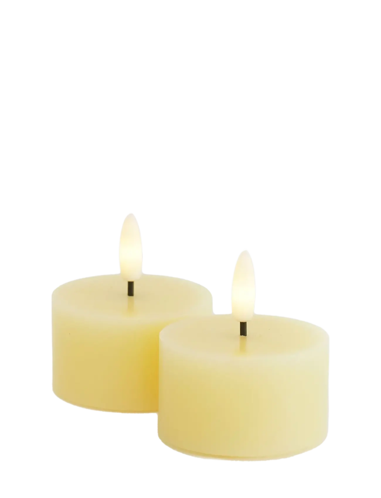 Sirius Home Sille Fyrfadslys 2 stk. sæt, Ø6xH3,4cm, Pale Yellow - Sirius Home - PALE YELLOW / yellow