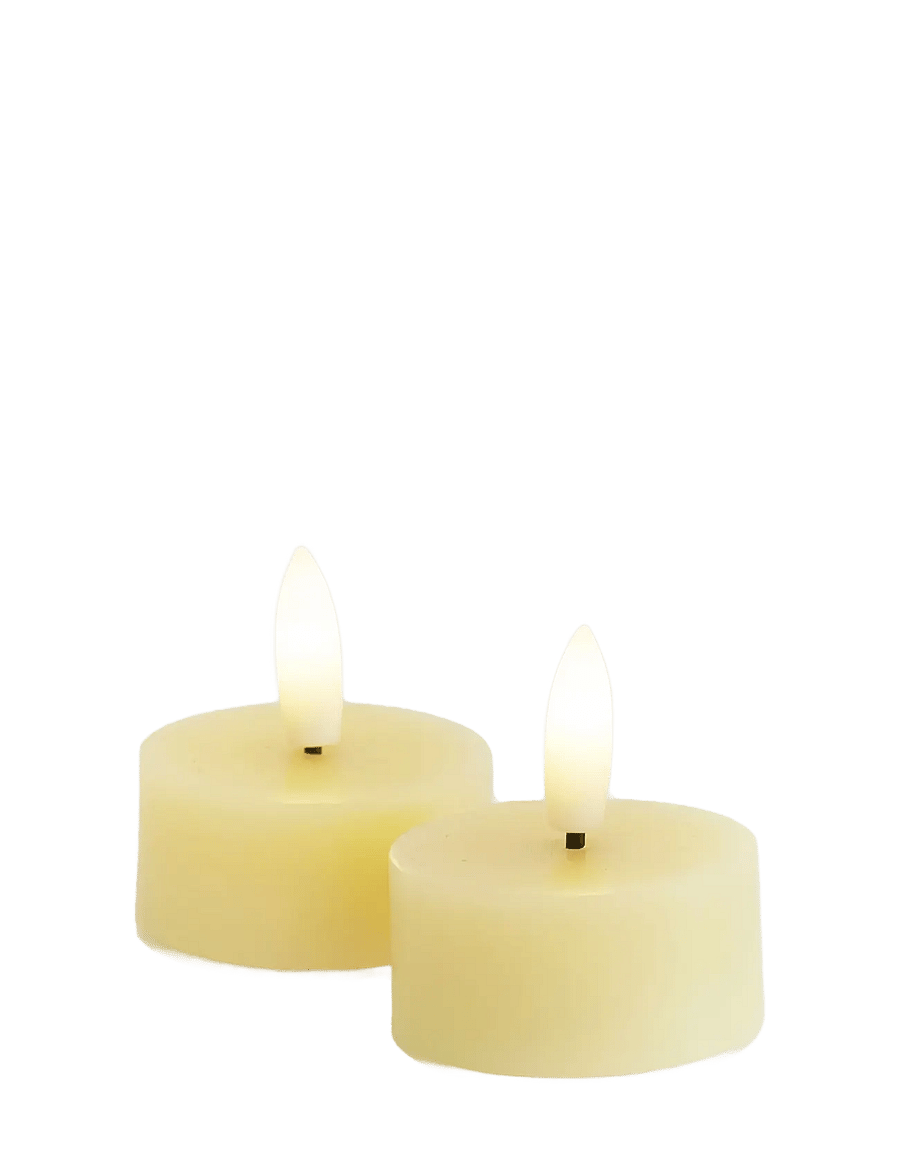 Sirius Home - Sille Fyrfadslys 2 stk. sæt, Ø4,5XH2,2cm, Pale Yellow - led kerzen - pale yellow - 1