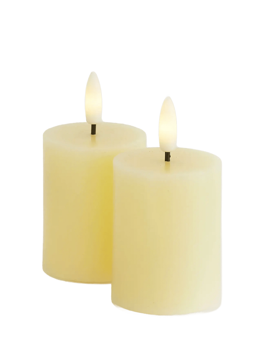 Sirius Home - Sille Mini 2 stk. sæt, Ø5xH6,5cm,Pale Yellow - led küünlad - pale yellow - 1