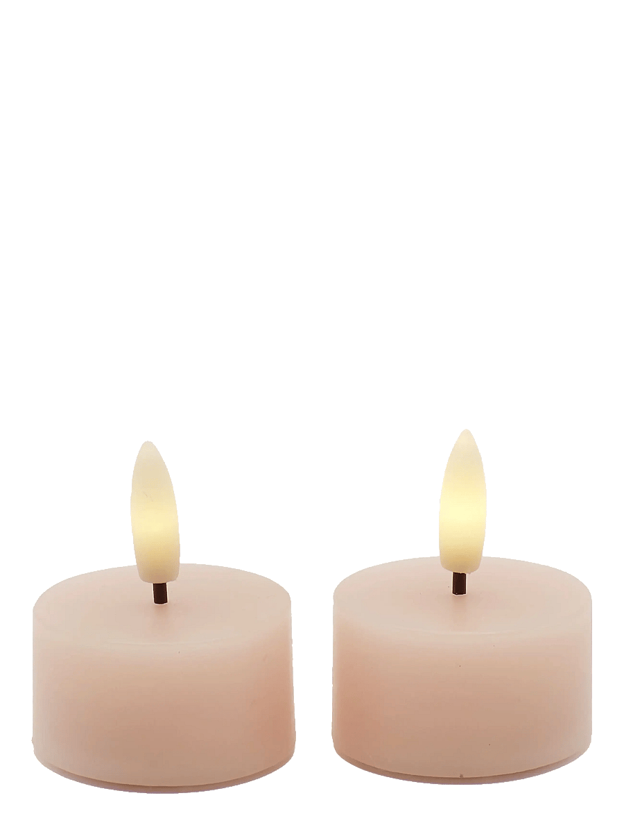 Sirius Home - Sille Fyrfadslys 2 stk. sæt, Ø4,5XH2,2cm, Dusty Peach - led kerzen - dusty peach - 1