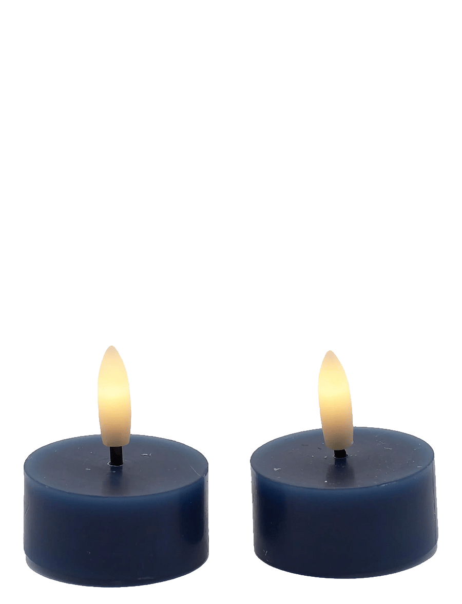 Sirius Home - Sille Fyrfadslys 2 stk. sæt, Ø4,5XH2,2cm, Deep Ocean - led kerzen - deep ocean - 1