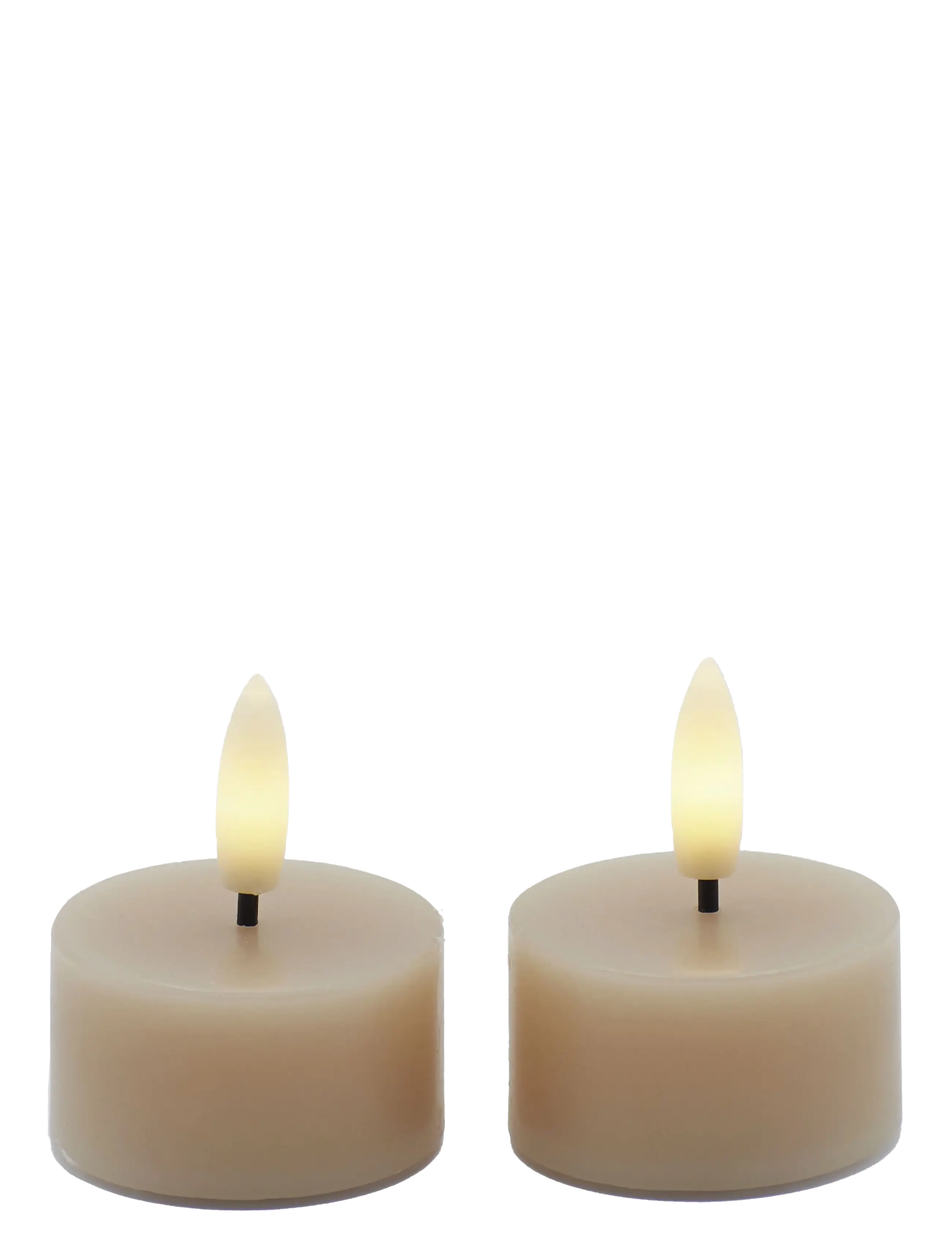 Sirius Home Sille Fyrfadslys 2 stk. sæt, Ø4,5XH2,2cm, Light Caramel - App deal - LIGHT CARAMEL / beige