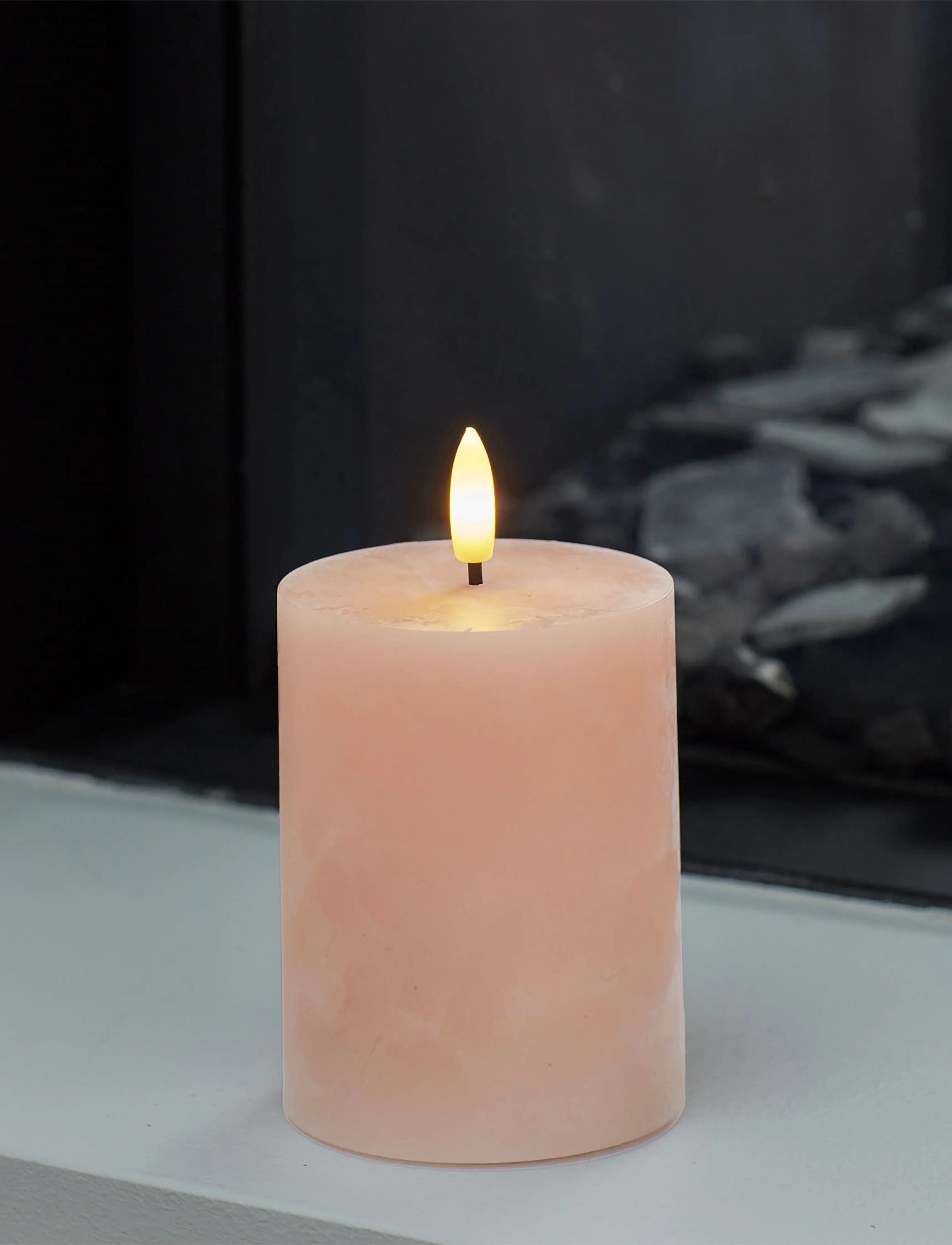 Sirius Home Sille Ø7,5X10Cm, Dusty Peach, One Size, Candles, Rosa - Led Homeware