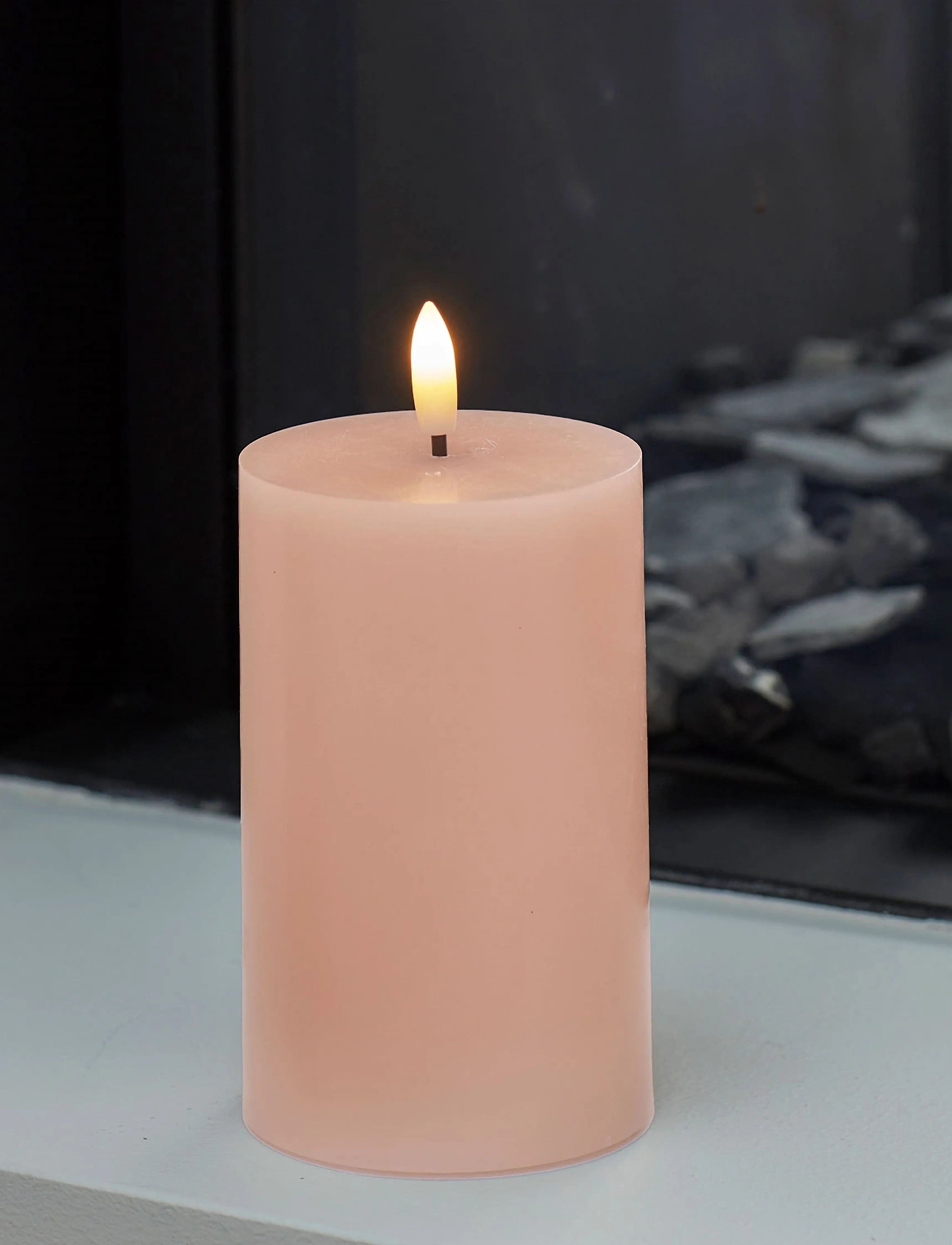Sirius Home Sille Ø7,5X12,5Cm, Dusty Peach, One Size, Candles, Rosa - Led Homeware