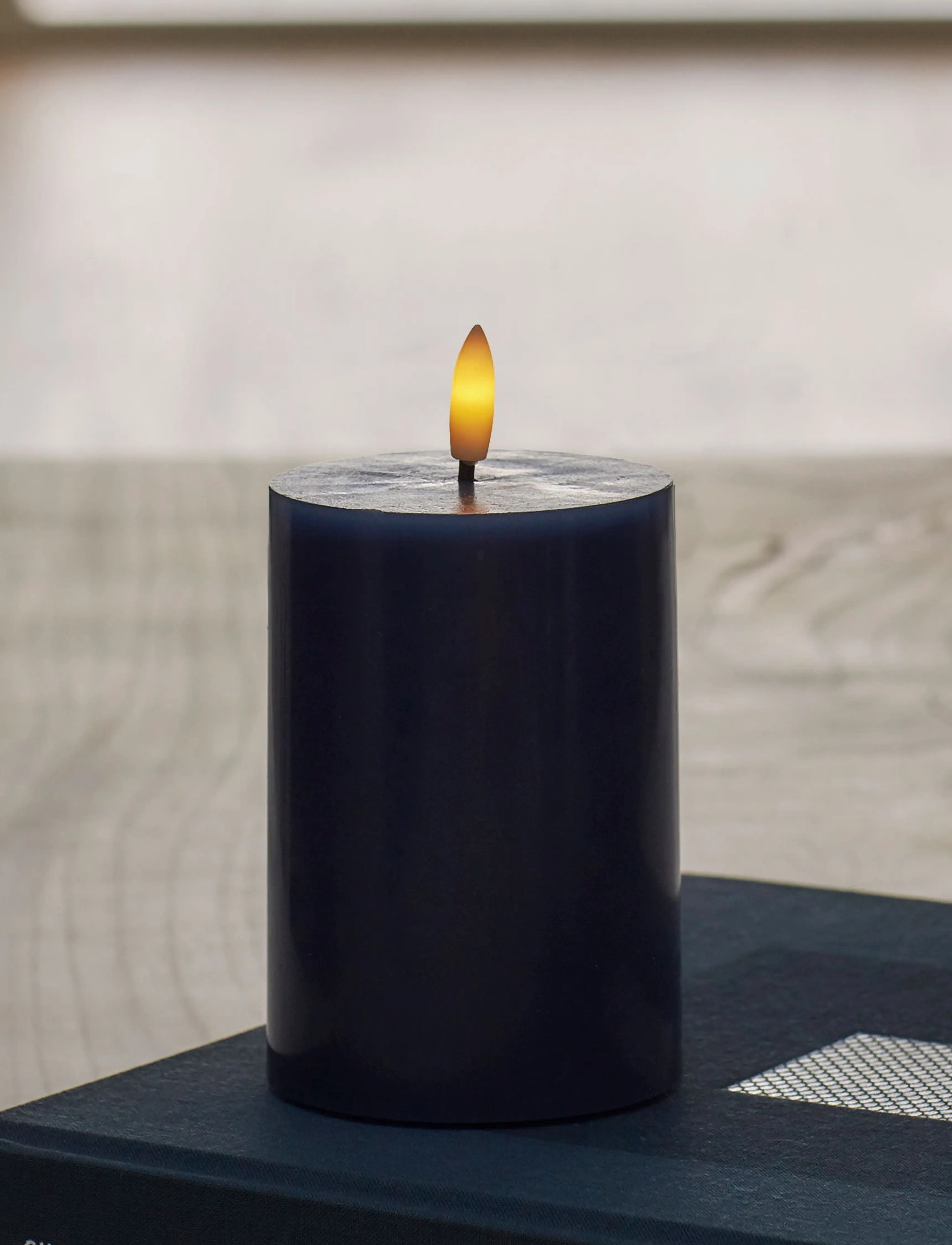 Sirius Home Sille Ø7,5X10Cm, Deep Ocean, One Size, Candles, Marineblau - Led Homeware