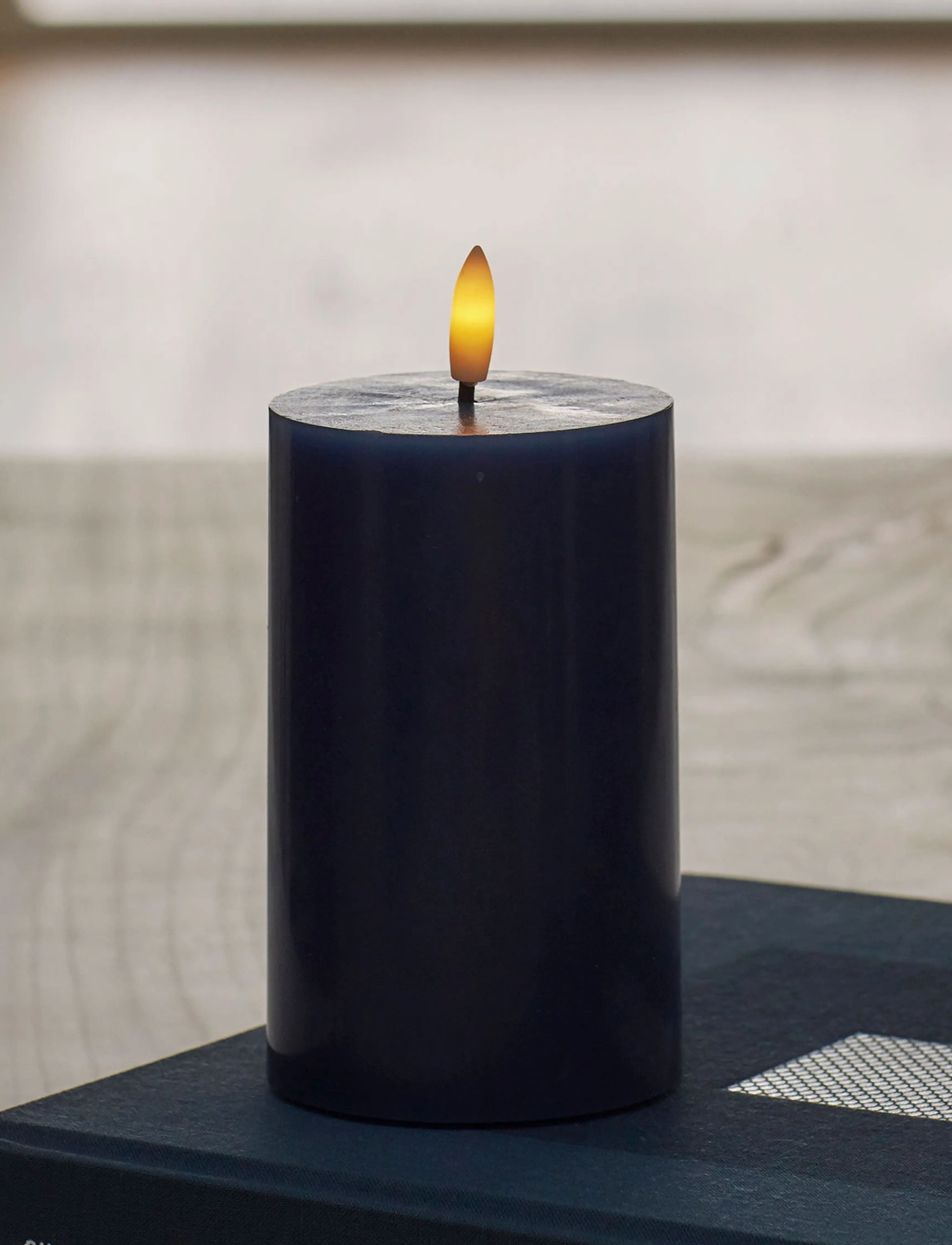 Sirius Home Sille Ø7,5X12,5Cm, Deep Ocean, One Size, Candles, Marineblau - Led Homeware