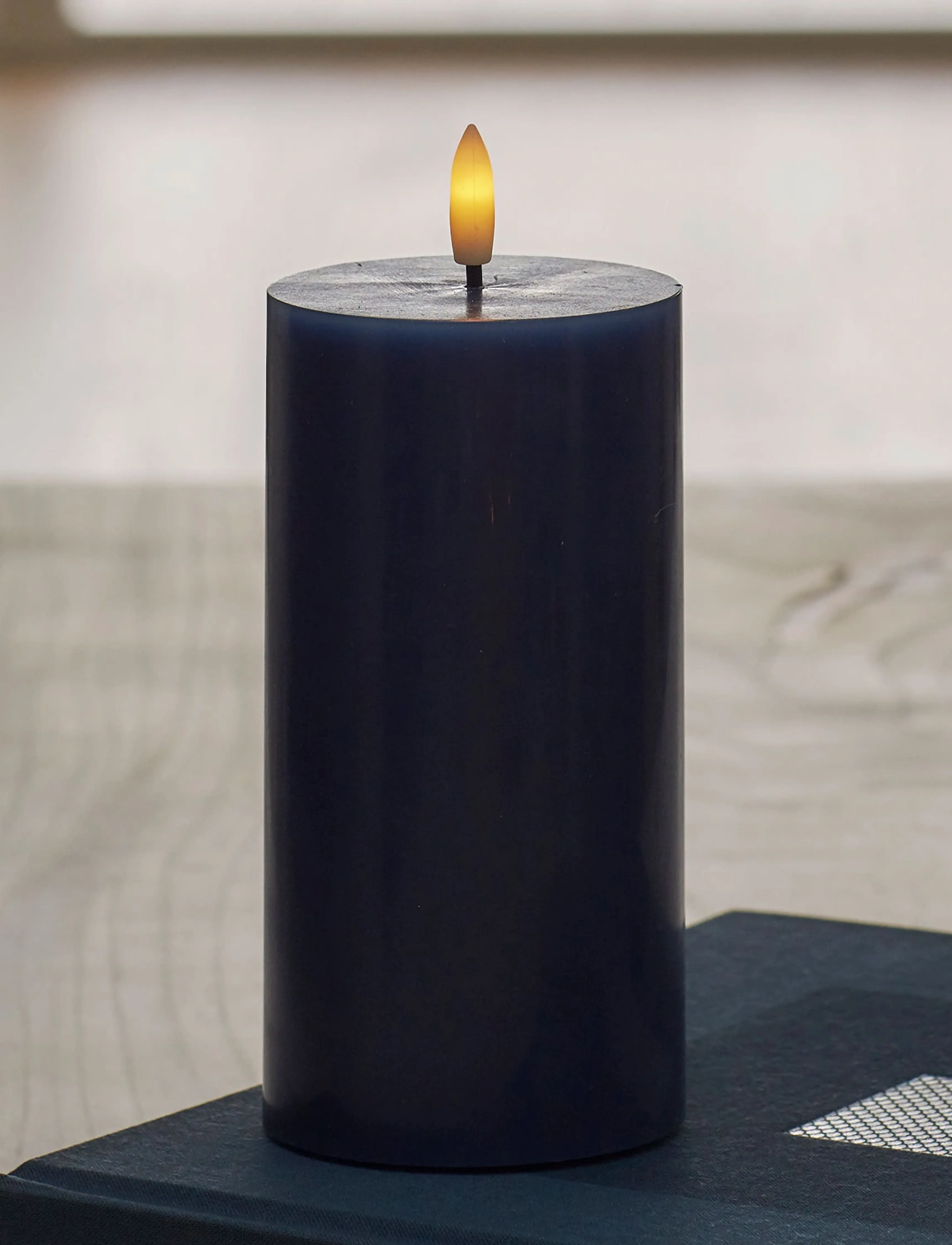 Sirius Home Sille Ø7,5X15Cm, Deep Ocean, One Size, Candles, Marineblau - Led Homeware