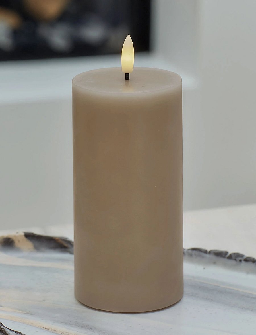Sirius Home - Sille Ø7,5x15cm, Light Caramel - led kerzen - light caramel - 0